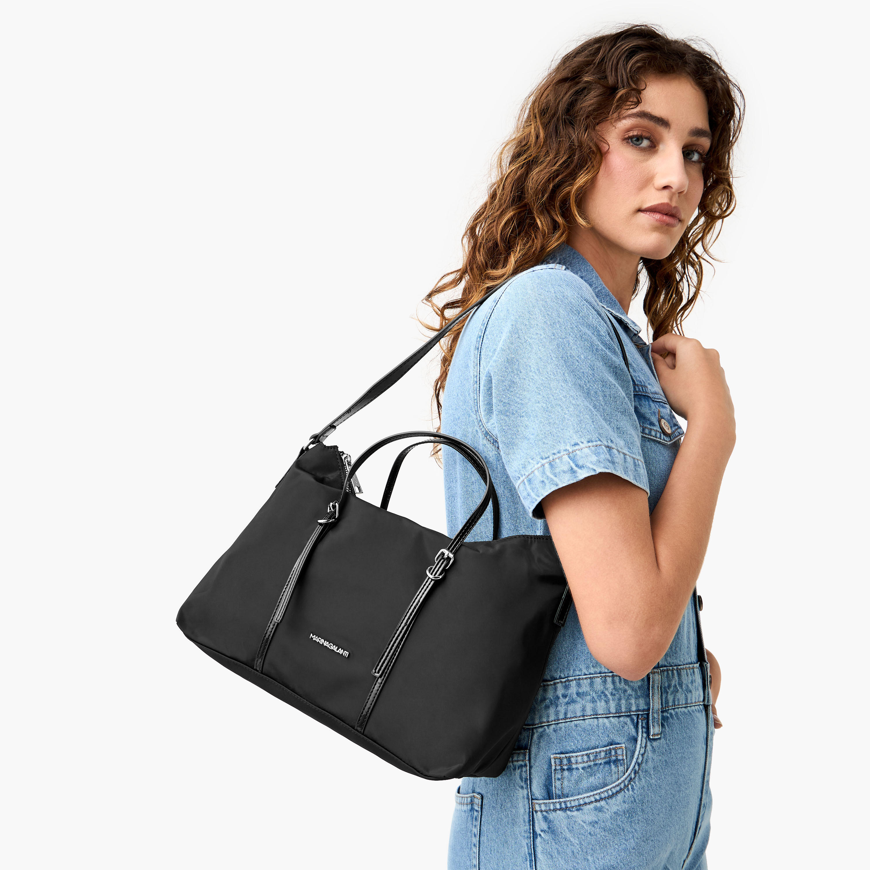Marina Galanti Solid Tote Bag with Strap Handle and Zip Closure-women-bagsandwallets-handbags-image-10