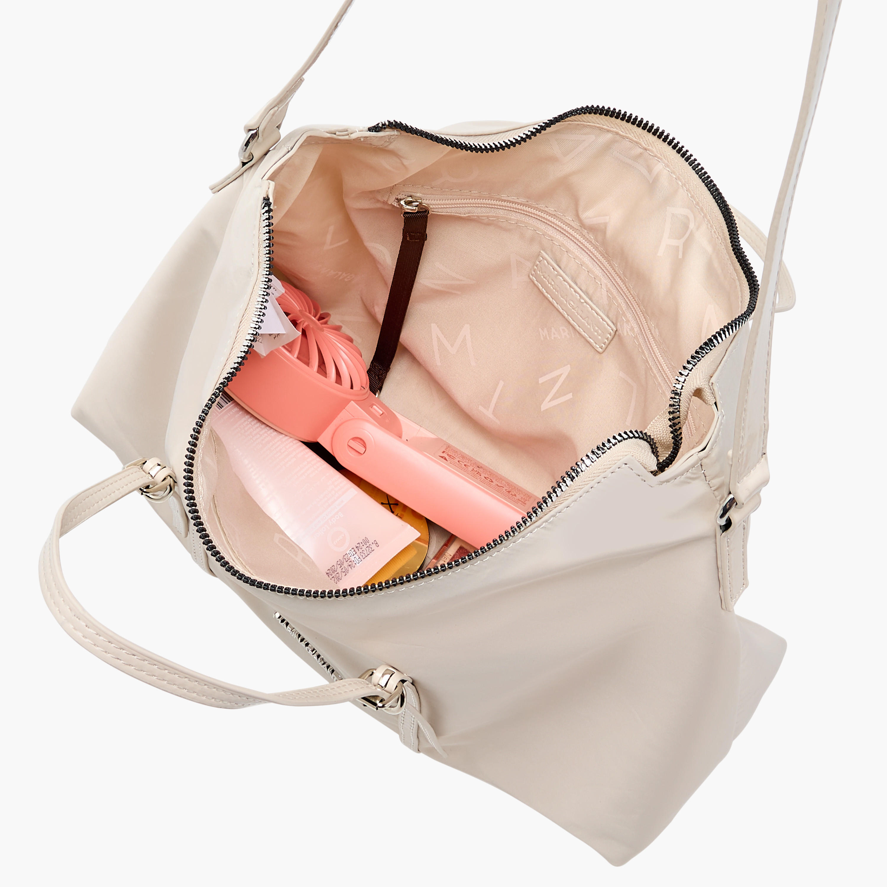 Marina Galanti Solid Tote Bag with Strap Handle and Zip Closure-women-bagsandwallets-handbags-image-24