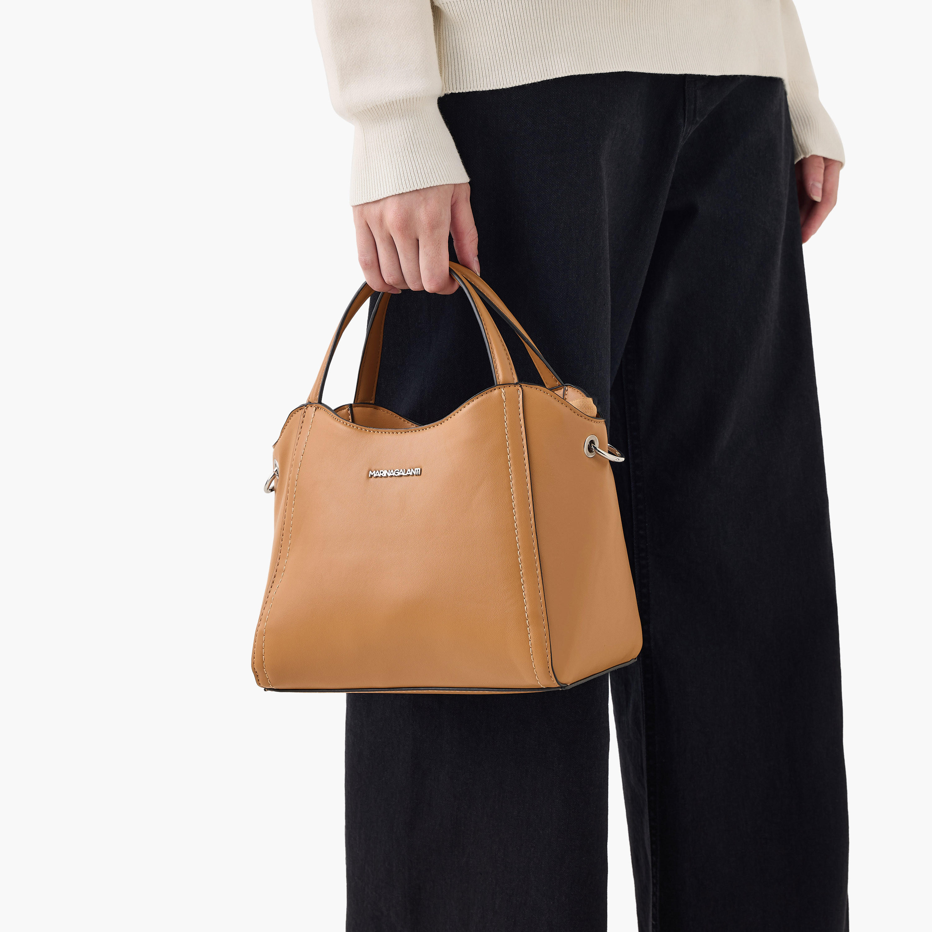 شنطة توتي سادة بمقابض مزدوجة وحزام قابل للتعديل من مارينا جالانتي-women-bagsandwallets-handbags-image-2