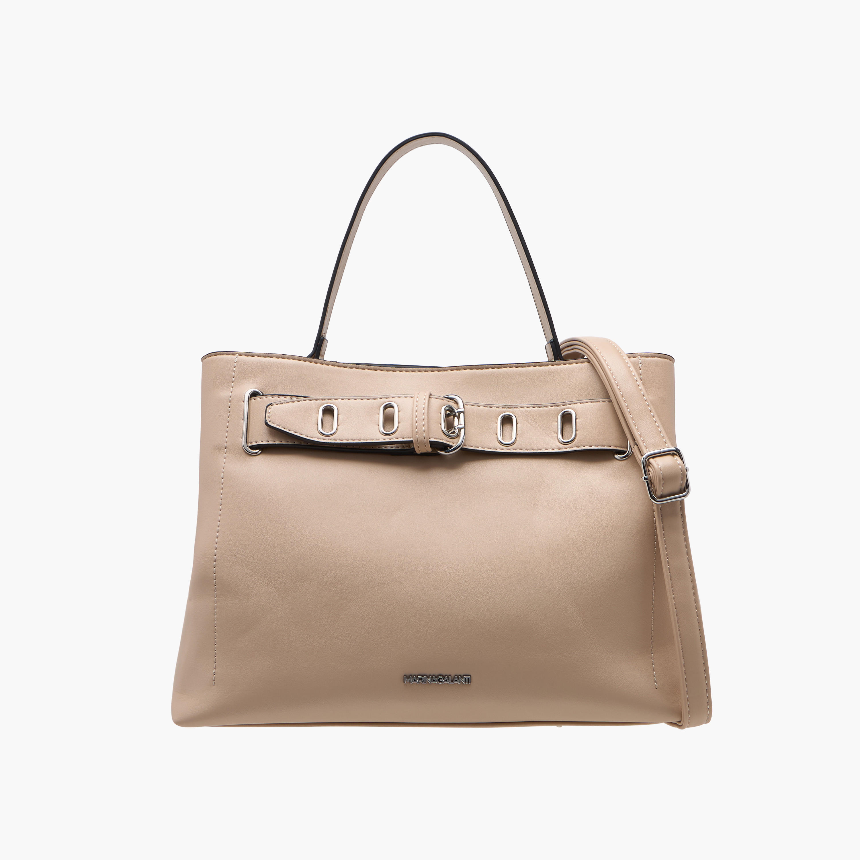 شنطة توتي سادة بتفاصيل إبزيم وسحاب إغلاق من مارينا جالانتي-women-bagsandwallets-handbags-image-1