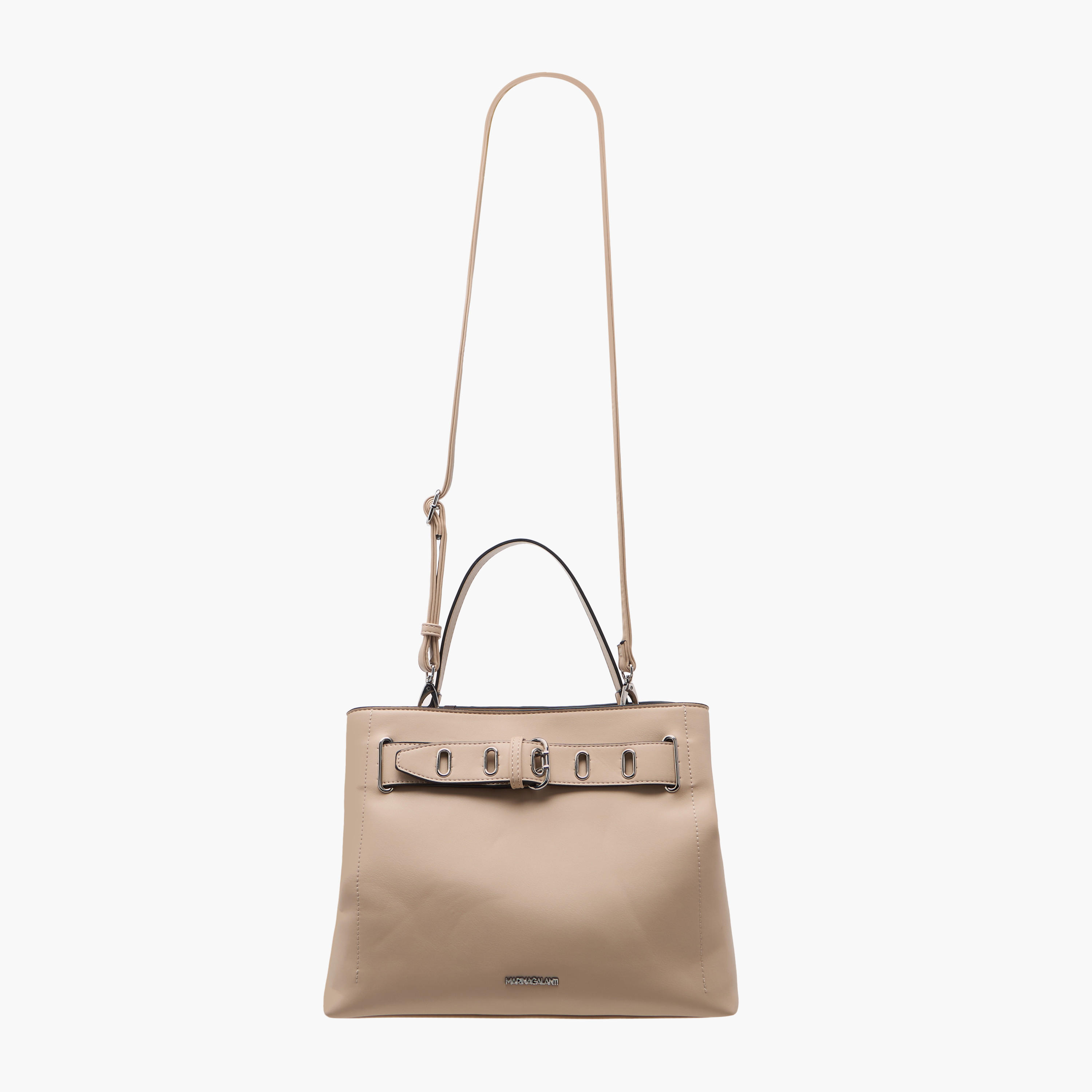 شنطة توتي سادة بتفاصيل إبزيم وسحاب إغلاق من مارينا جالانتي-women-bagsandwallets-handbags-image-3