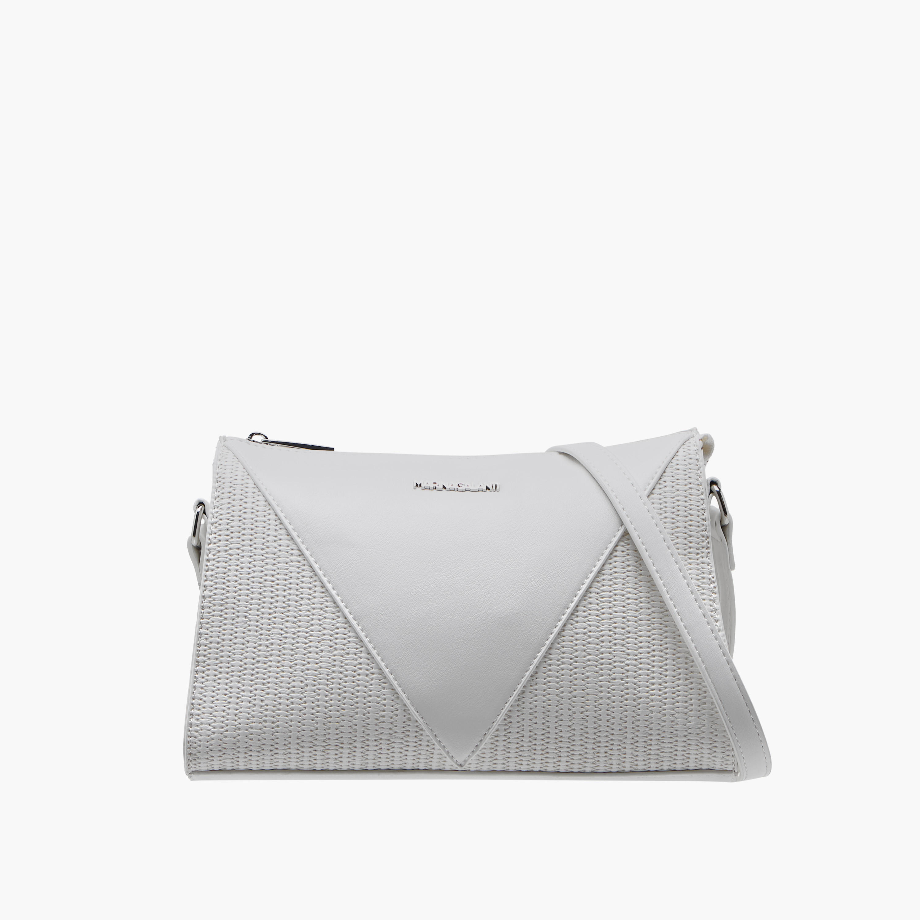 شنطة كروس بودي بارزة الملمس بحزام قابل للتعديل وإغلاق بسحاب من مارينا جالانتي-women-bagsandwallets-handbags-image-1