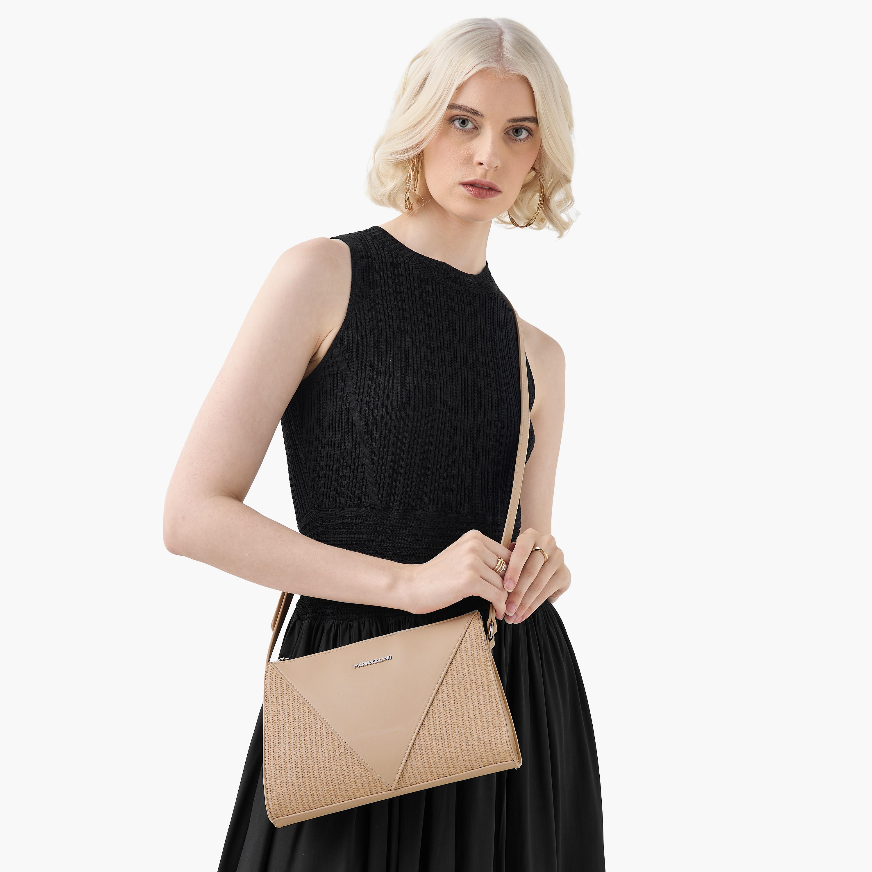 Marina Galanti Textured Crossbody Bag with Adjustable Strap and Zip Closure-women-bagsandwallets-handbags-image-2