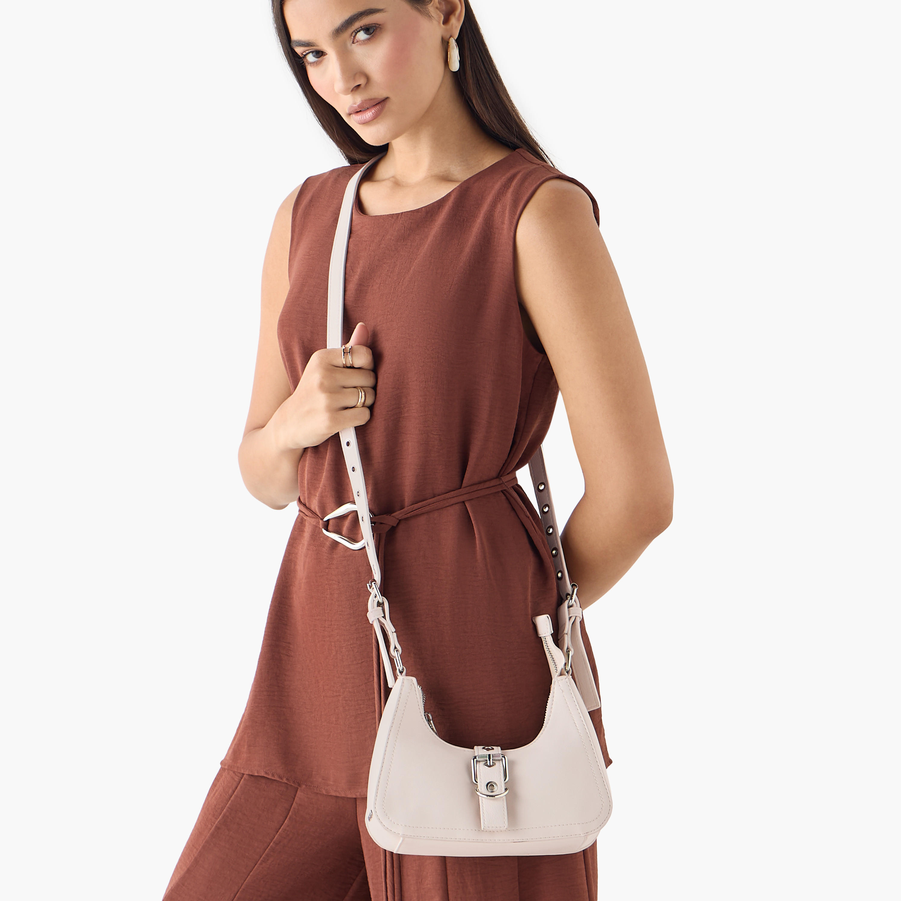 Marina Galanti Textured Crossbody Bag with Adjustable Strap and Zip Closure-women-bagsandwallets-handbags-image-10