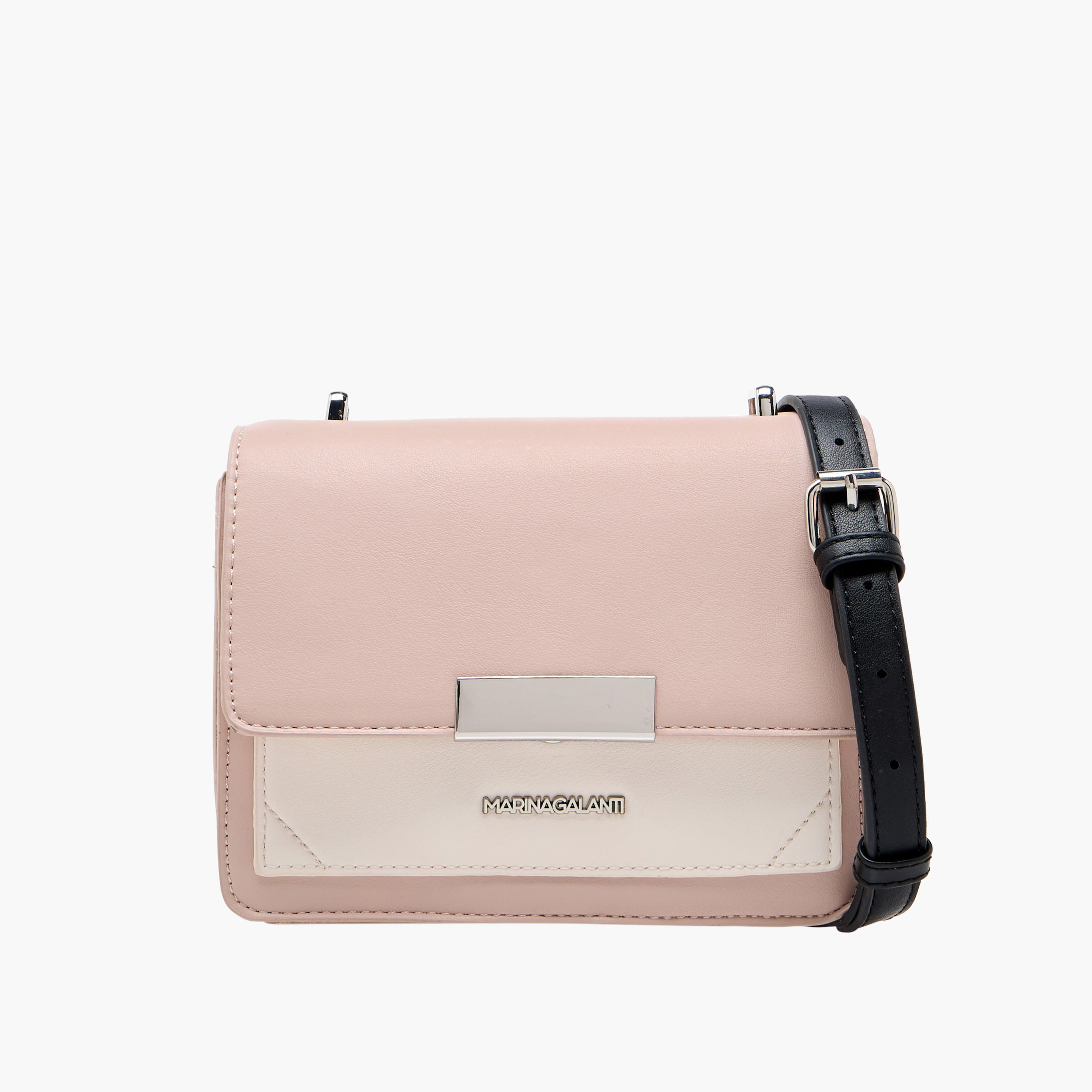 شنطة كروس بودي بقوالب ملونة وحزام قابل للتعديل وإغلاق مغناطيسي من مارينا جالانتي-women-bagsandwallets-handbags-image-1