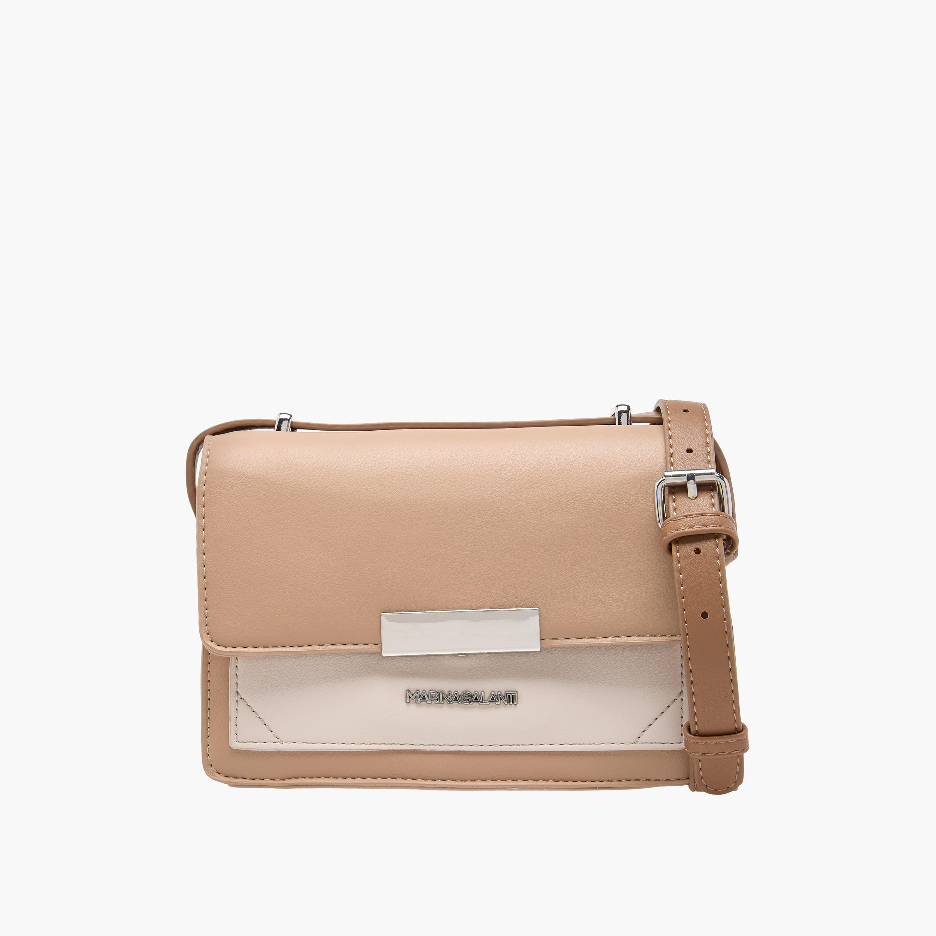 شنطة كروس بودي بقوالب ملونة وحزام قابل للتعديل وإغلاق مغناطيسي من مارينا جالانتي-women-bagsandwallets-handbags-image-1