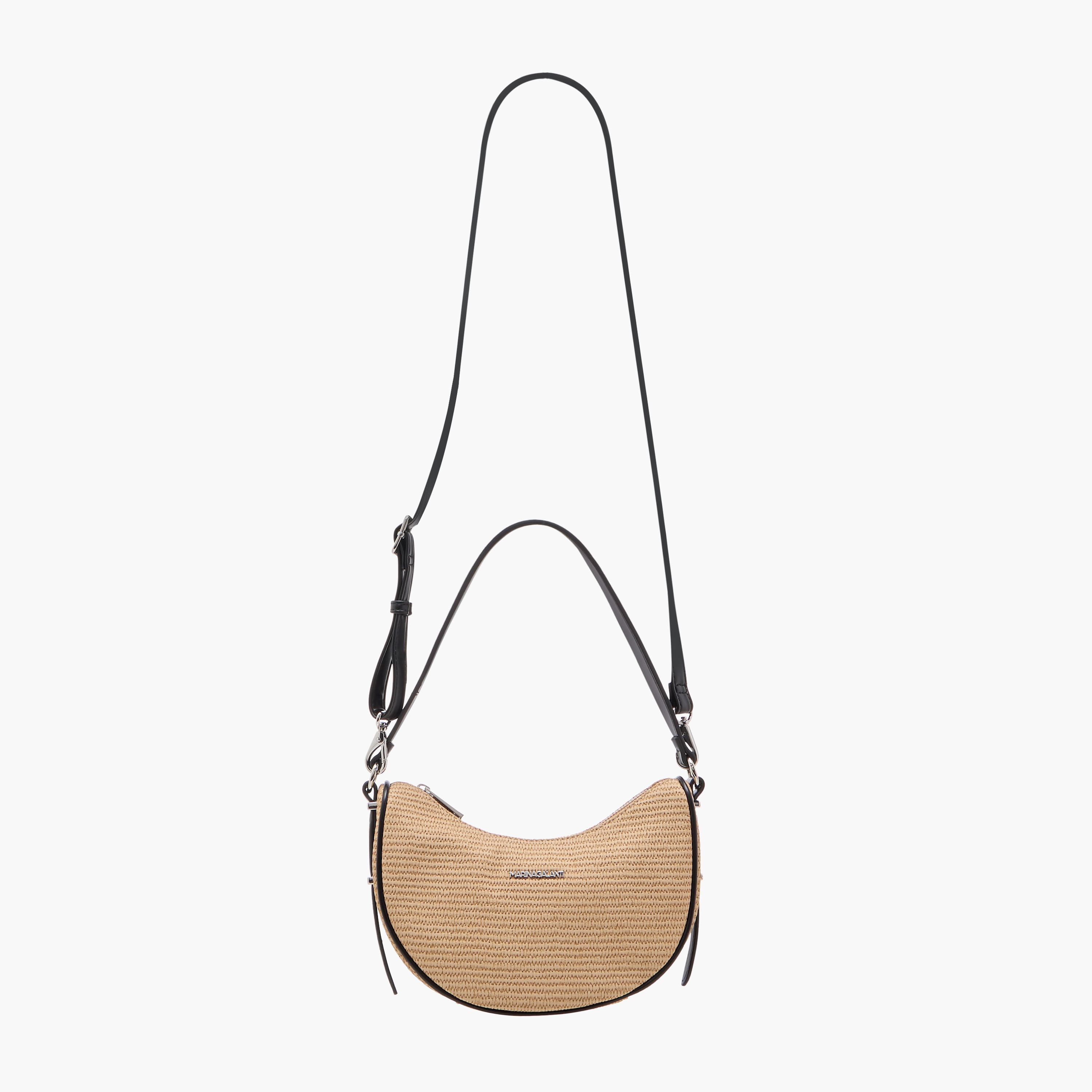 شنطة كتف بارزة الملمس بحزام قابل للفصل وسحاب إغلاق من مارينا جالانتي-women-bagsandwallets-handbags-image-3