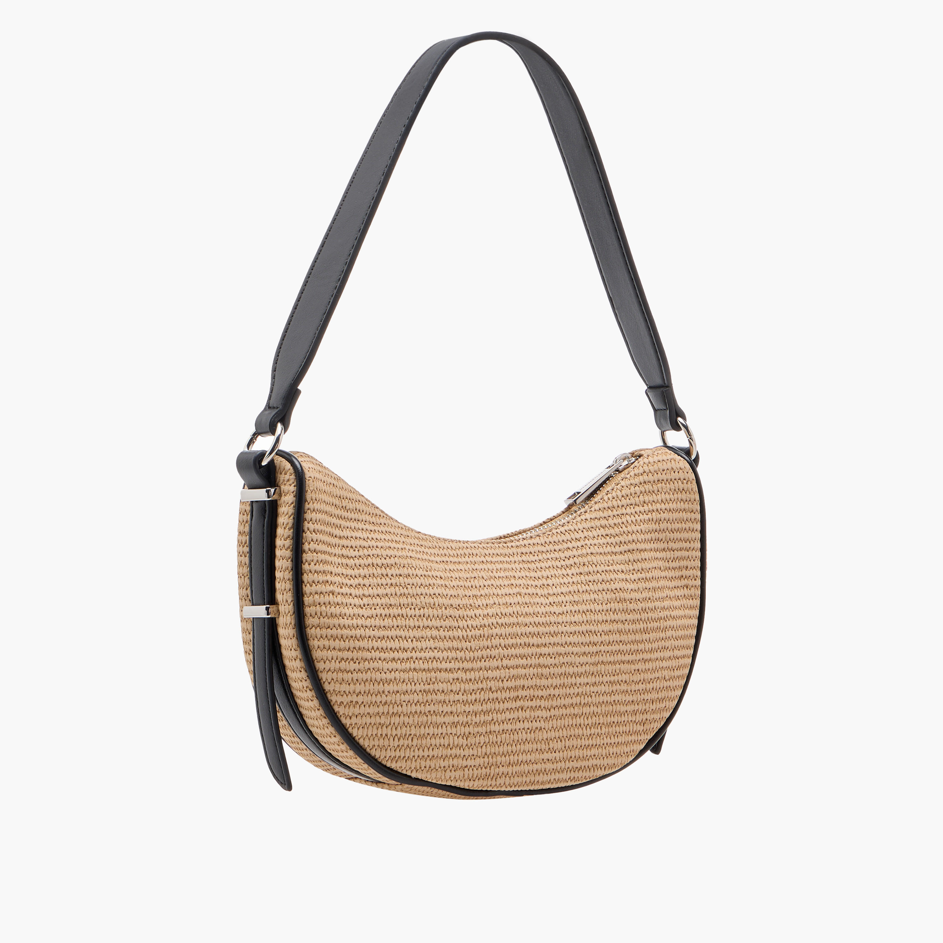 شنطة كتف بارزة الملمس بحزام قابل للفصل وسحاب إغلاق من مارينا جالانتي-women-bagsandwallets-handbags-image-4