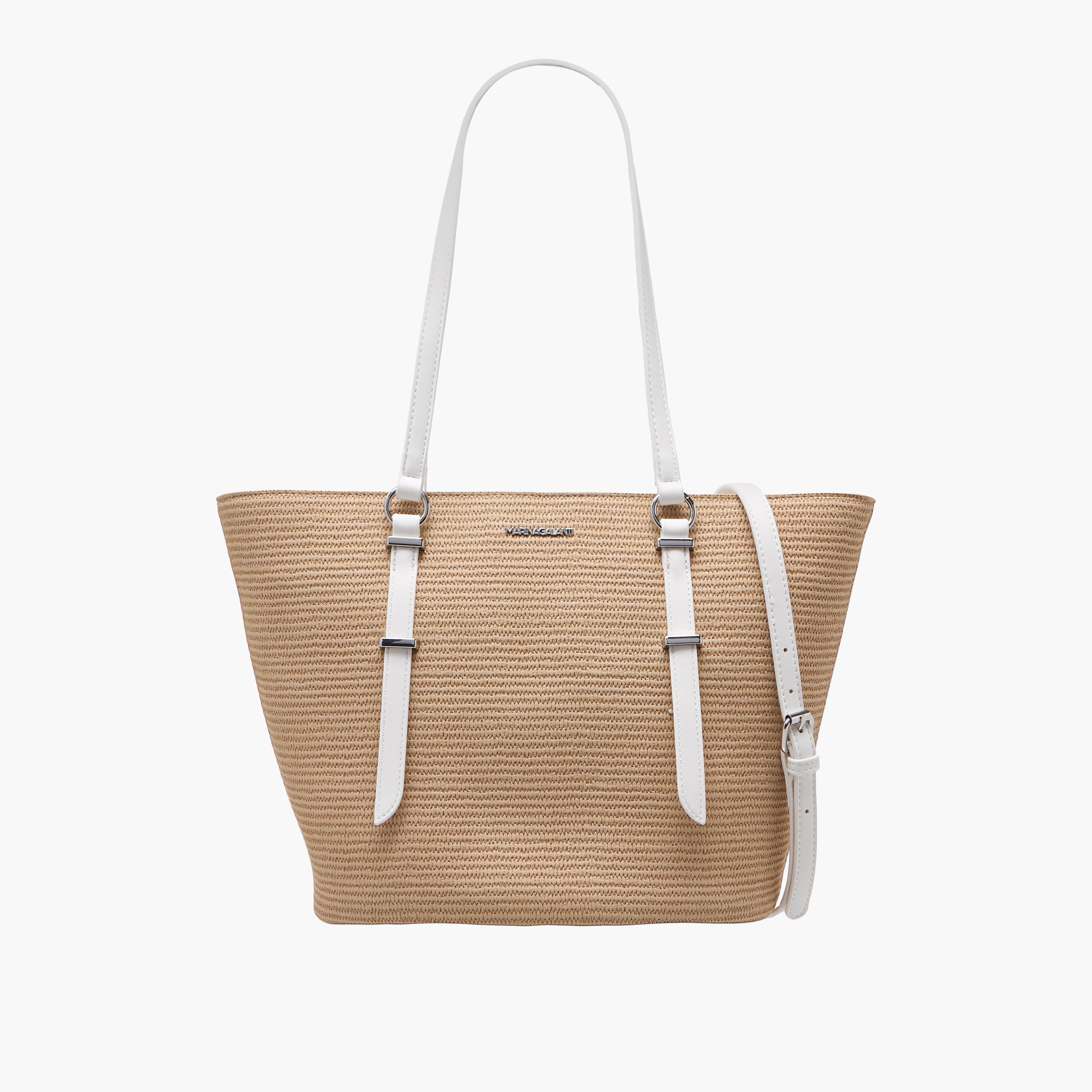 شنطة توتي بارزة الملمس بسحاب إغلاق ومقابض مزدوجة من مارينا جالانتي-women-bagsandwallets-handbags-image-1