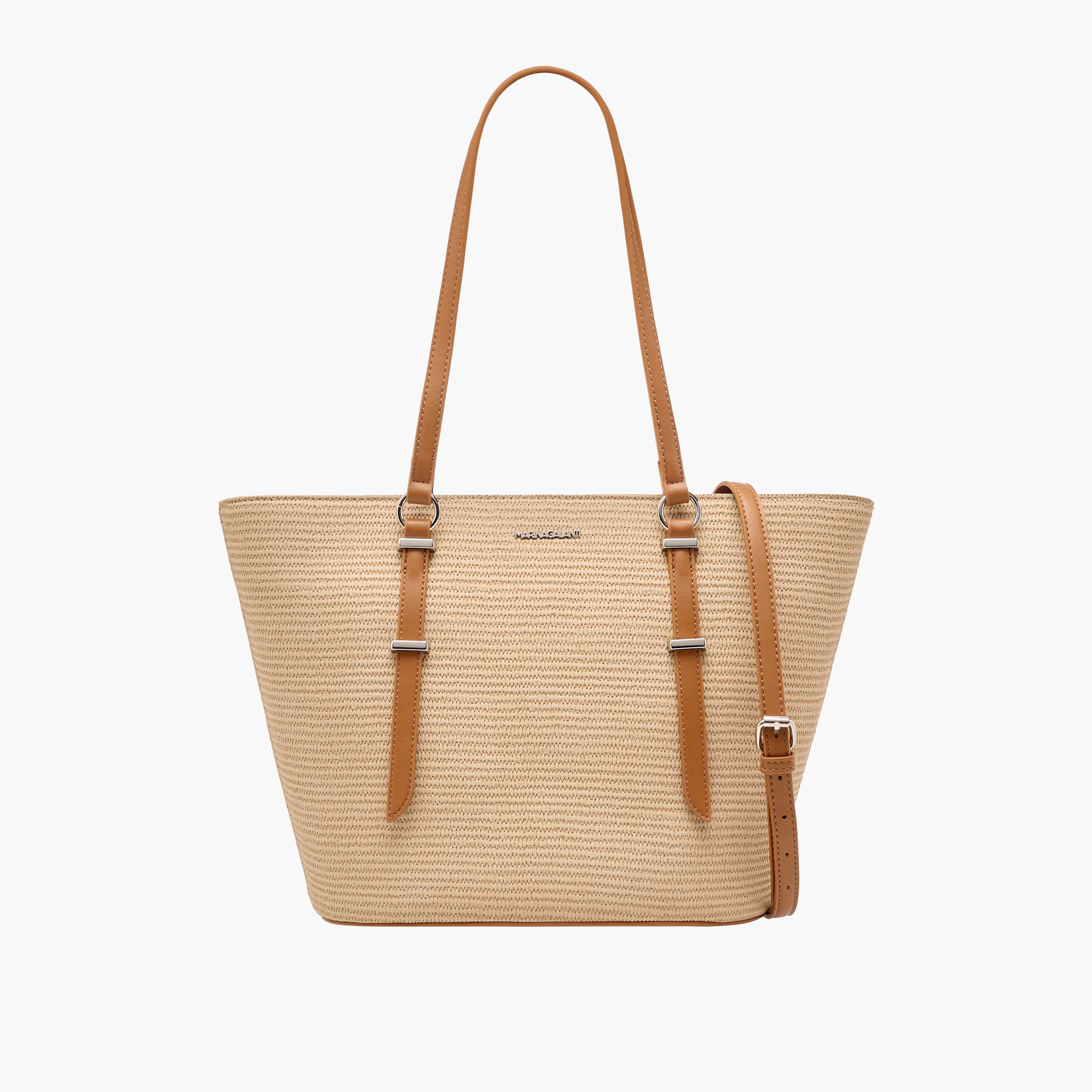 شنطة توتي بارزة الملمس بسحاب إغلاق ومقابض مزدوجة من مارينا جالانتي-women-bagsandwallets-handbags-image-1