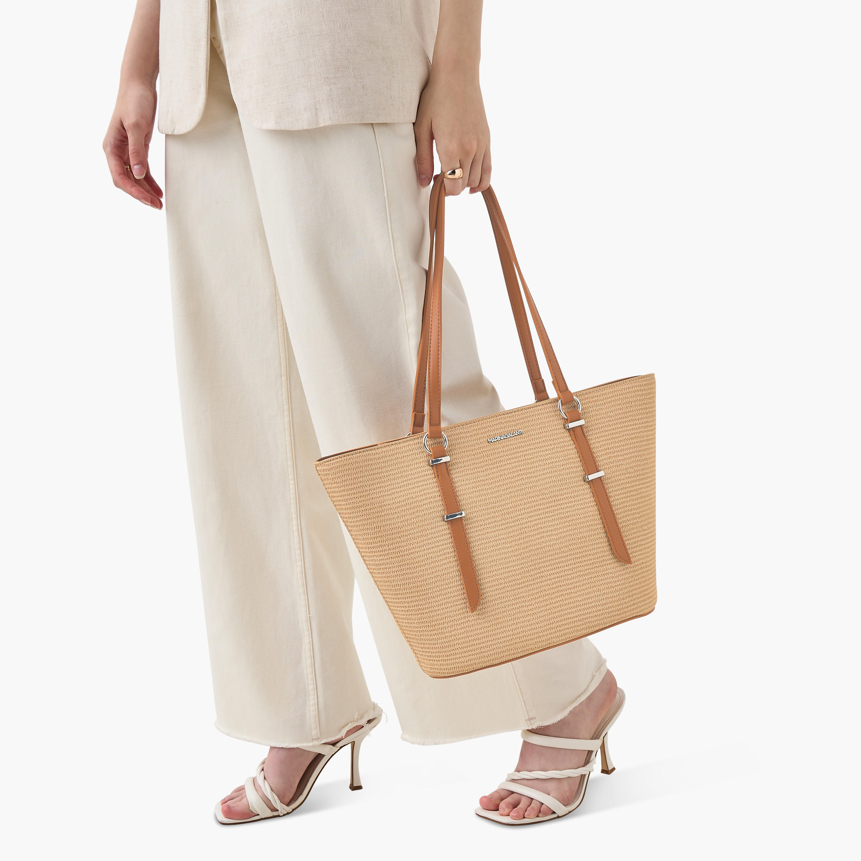 شنطة توتي بارزة الملمس بسحاب إغلاق ومقابض مزدوجة من مارينا جالانتي-women-bagsandwallets-handbags-image-2