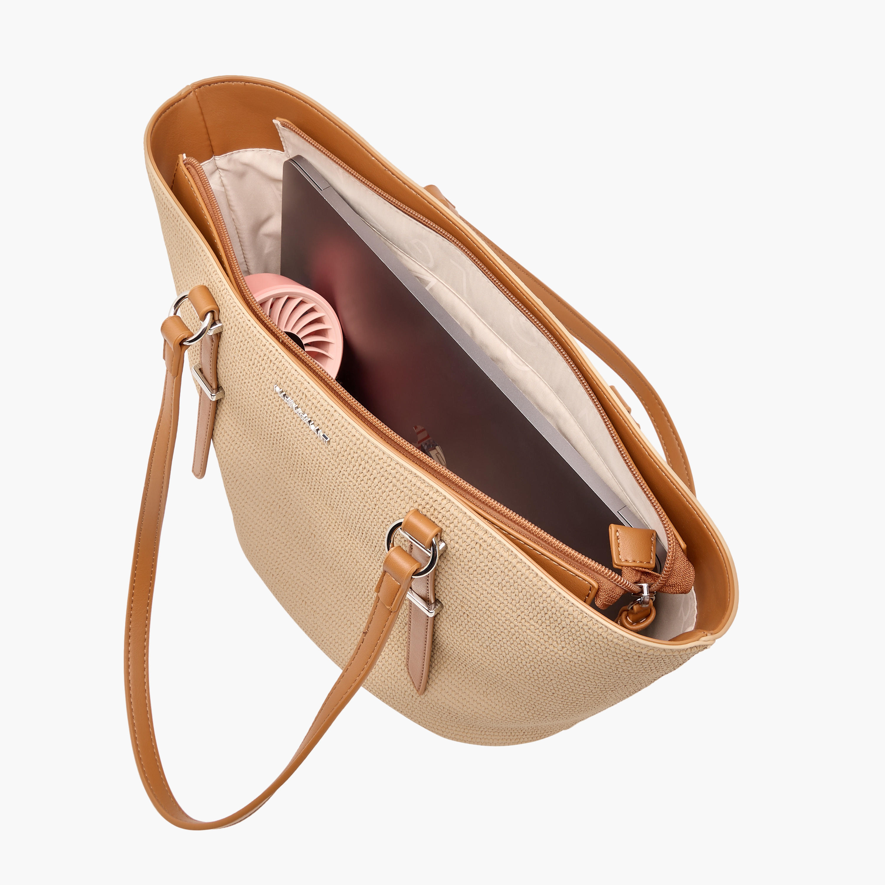 شنطة توتي بارزة الملمس بسحاب إغلاق ومقابض مزدوجة من مارينا جالانتي-women-bagsandwallets-handbags-image-9