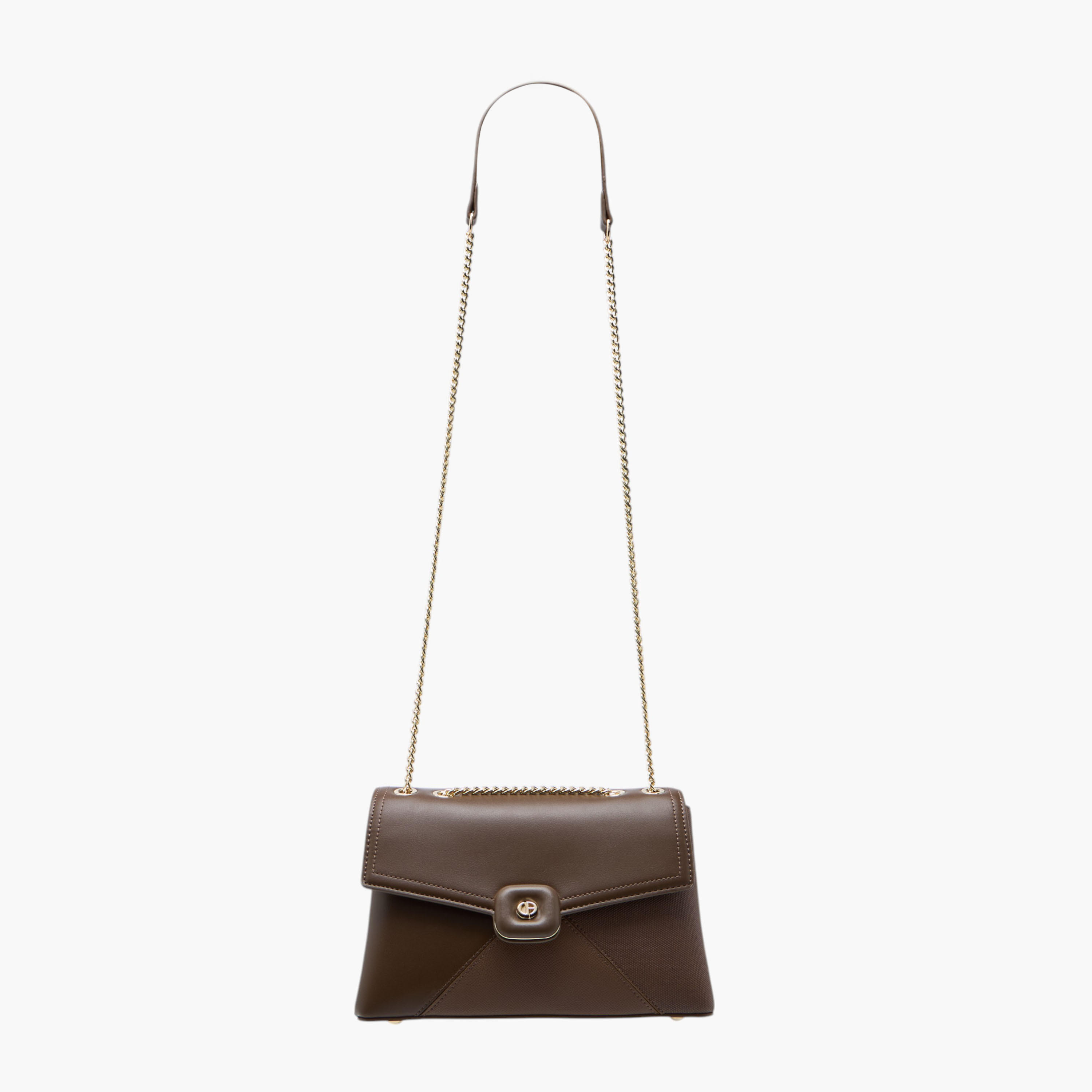 Marina Galanti Solid Crossbody Bag with Chain Strap and Zip Around Wallet-women-bagsandwallets-handbags-image-3