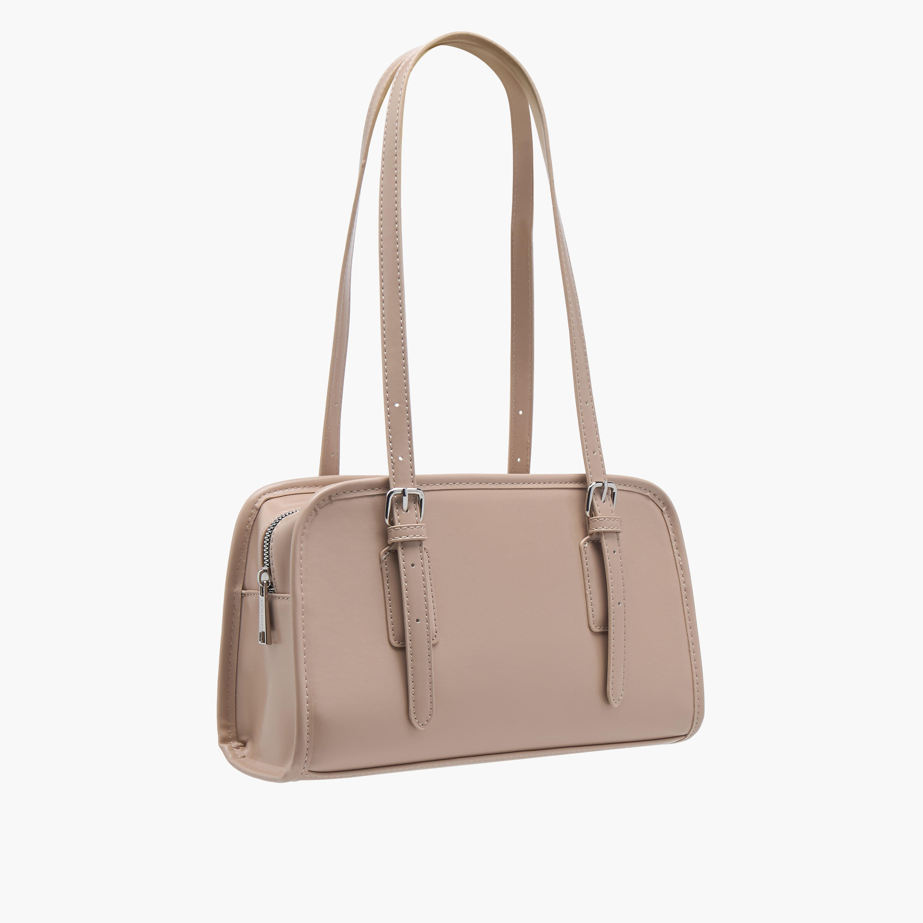 شنطة توتي سادة بمقابض مزدوجة وتفاصيل إبزيم من مارينا جالانتي-women-bagsandwallets-handbags-image-4