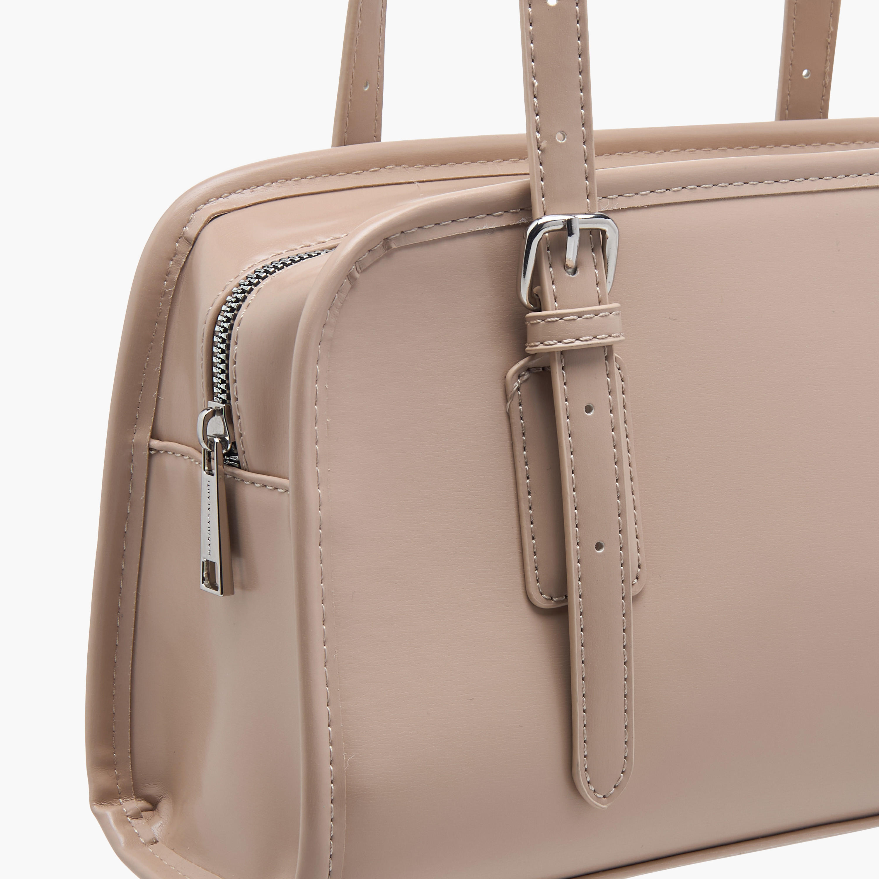 شنطة توتي سادة بمقابض مزدوجة وتفاصيل إبزيم من مارينا جالانتي-women-bagsandwallets-handbags-image-6