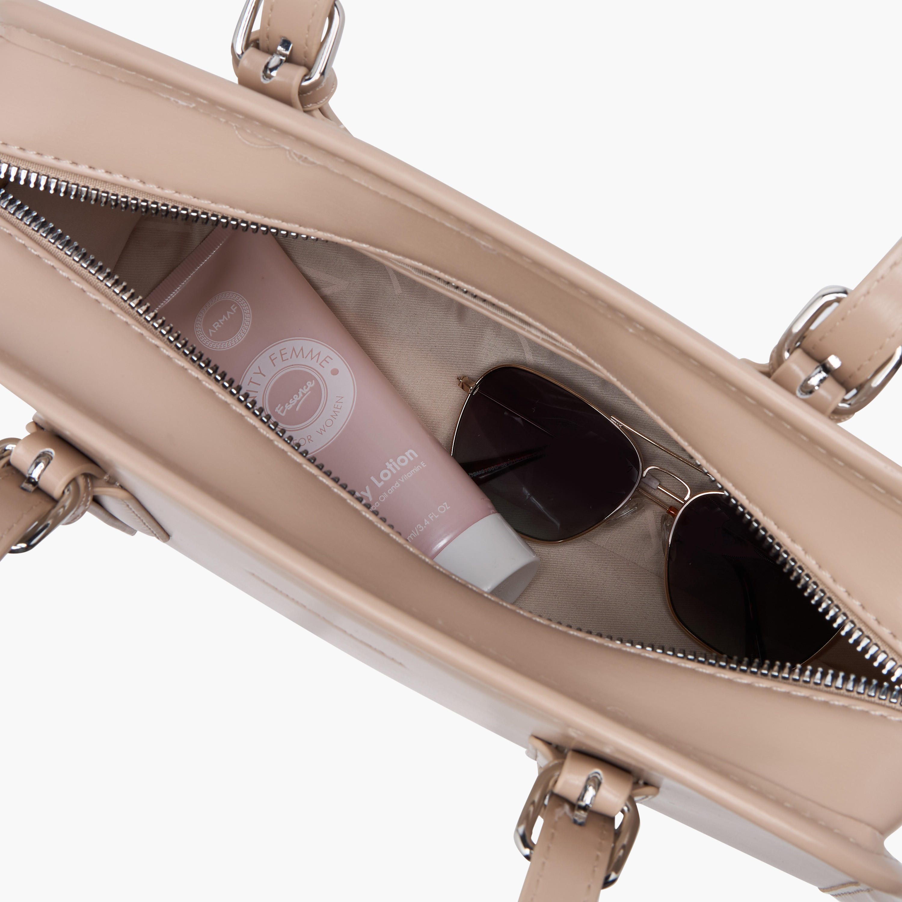 شنطة توتي سادة بمقابض مزدوجة وتفاصيل إبزيم من مارينا جالانتي-women-bagsandwallets-handbags-image-8