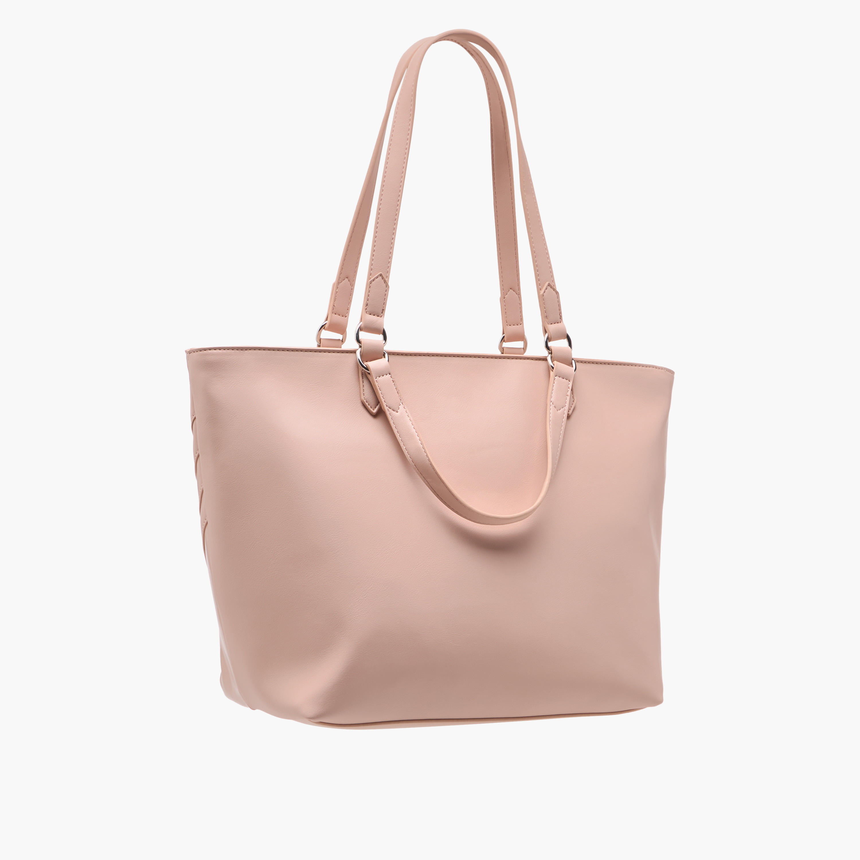 Marina Galanti Textured Tote Bag with Double Handles and Zip Closure-women-bagsandwallets-handbags-image-4