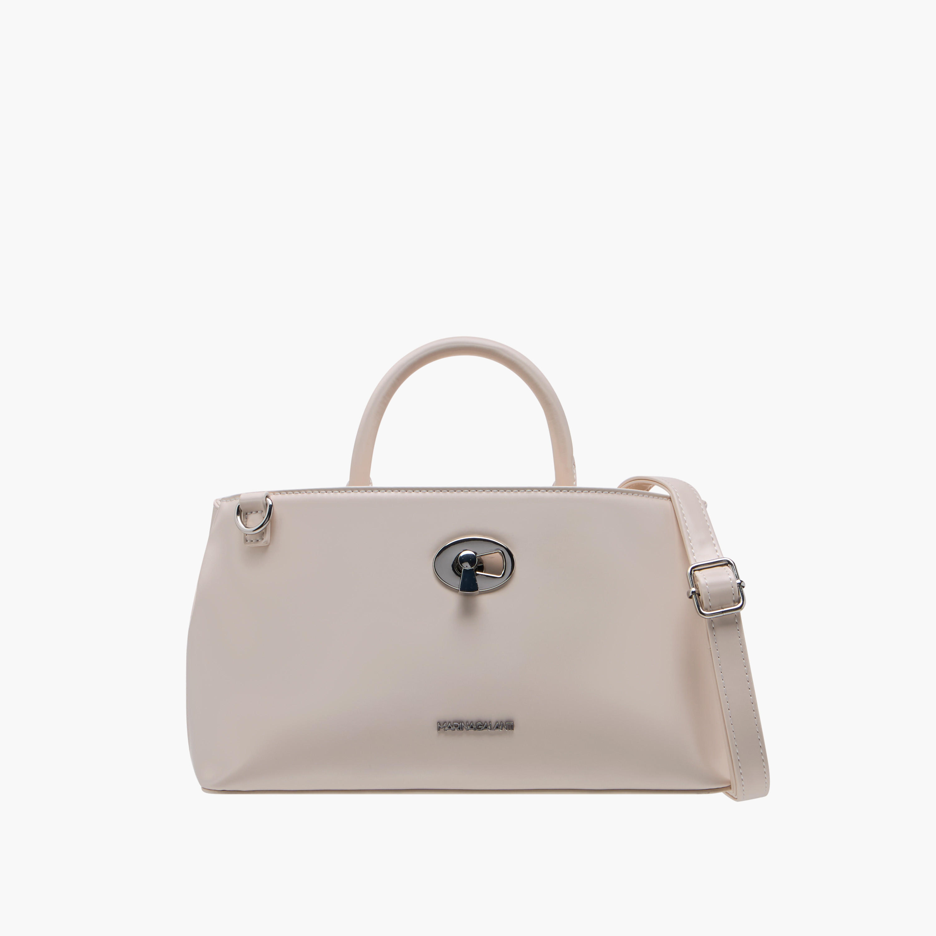 Marina Galanti Solid Shoulder Bag with Grab Handle and Twist Lock Closure-women-bagsandwallets-handbags-image-1