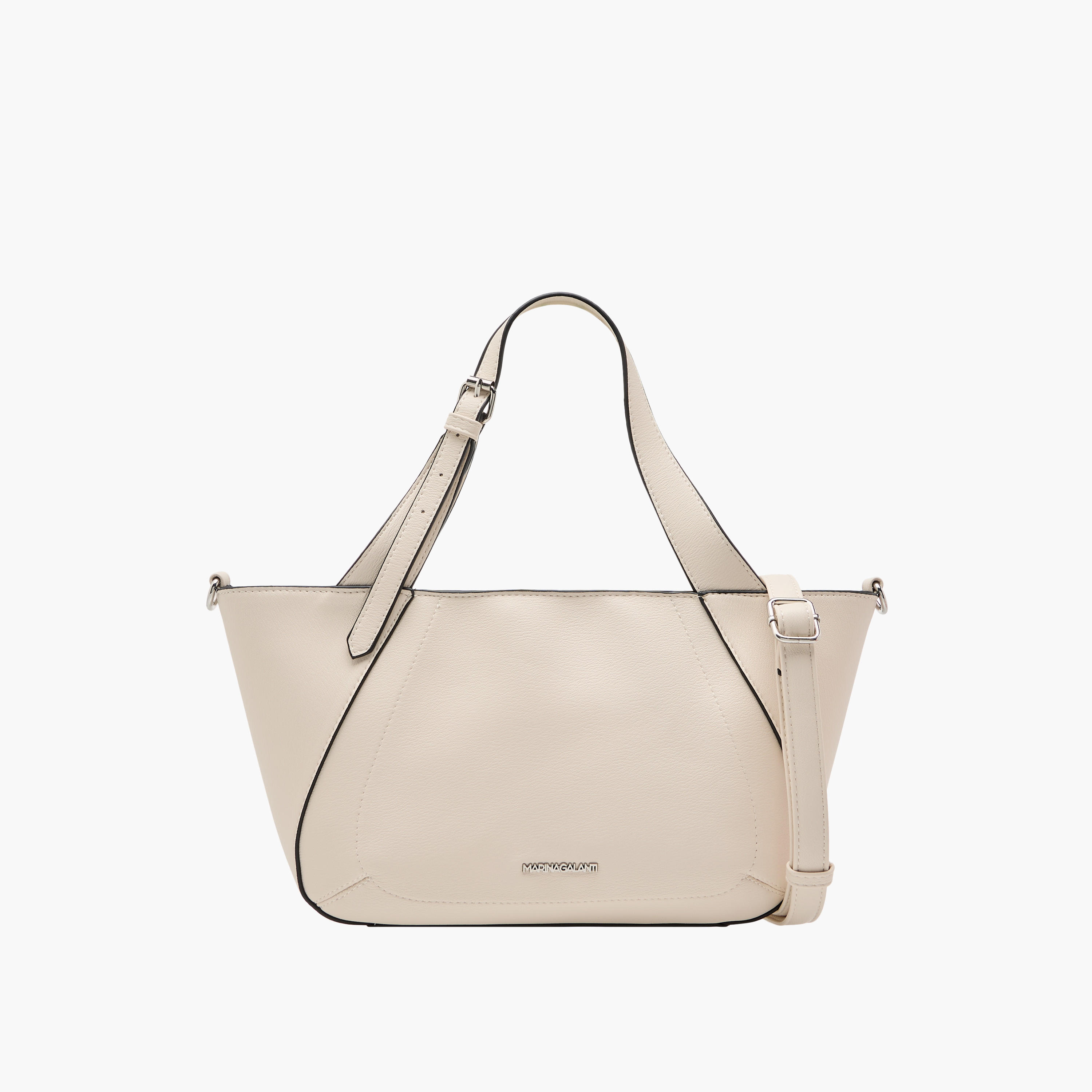 Marina Galanti Solid Tote Bag with Detachable Strap and Zip Closure-women-bagsandwallets-handbags-image-1