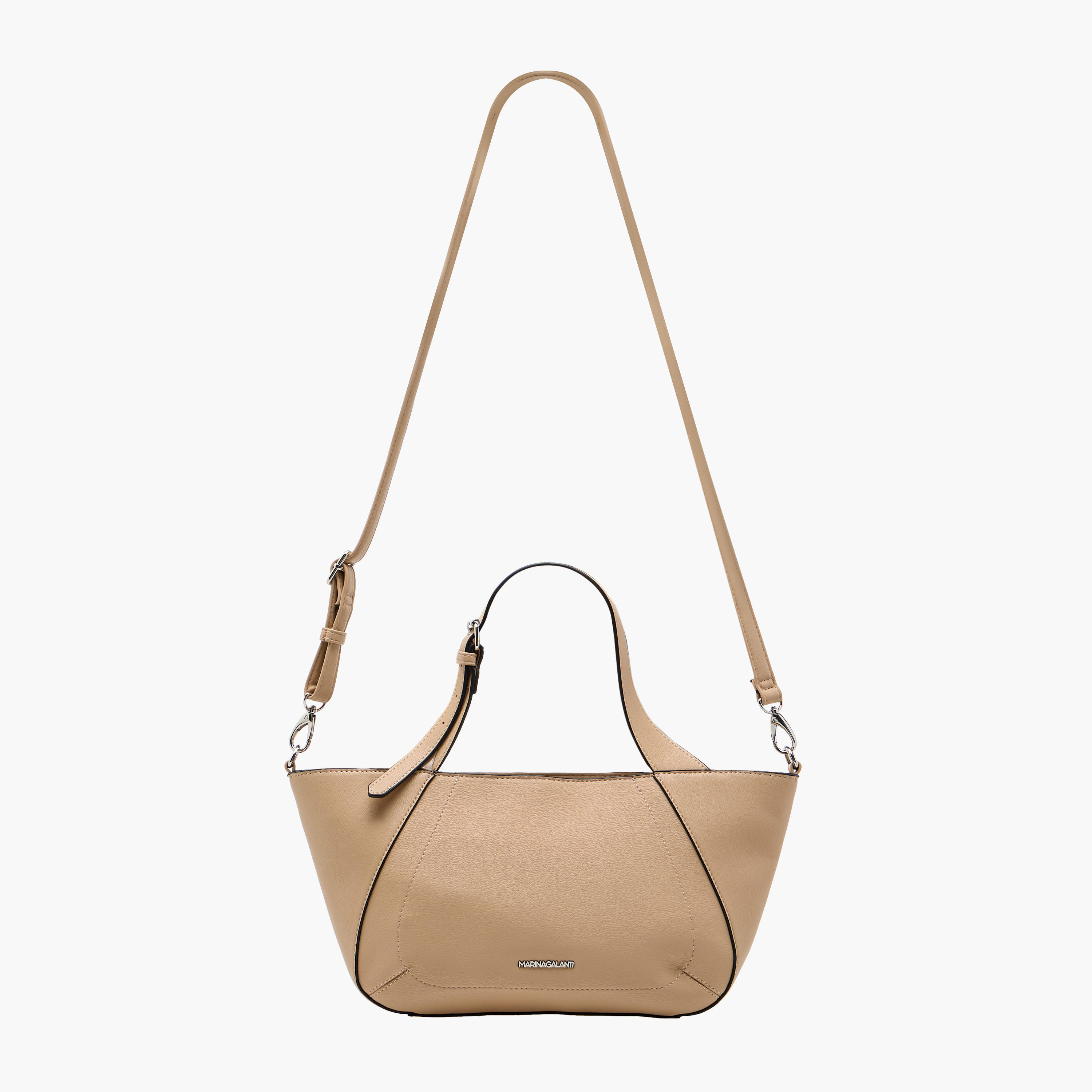 شنطة توتي سادة بحزام قابل للفصل وسحاب إغلاق من مارينا جالانتي-women-bagsandwallets-handbags-image-3