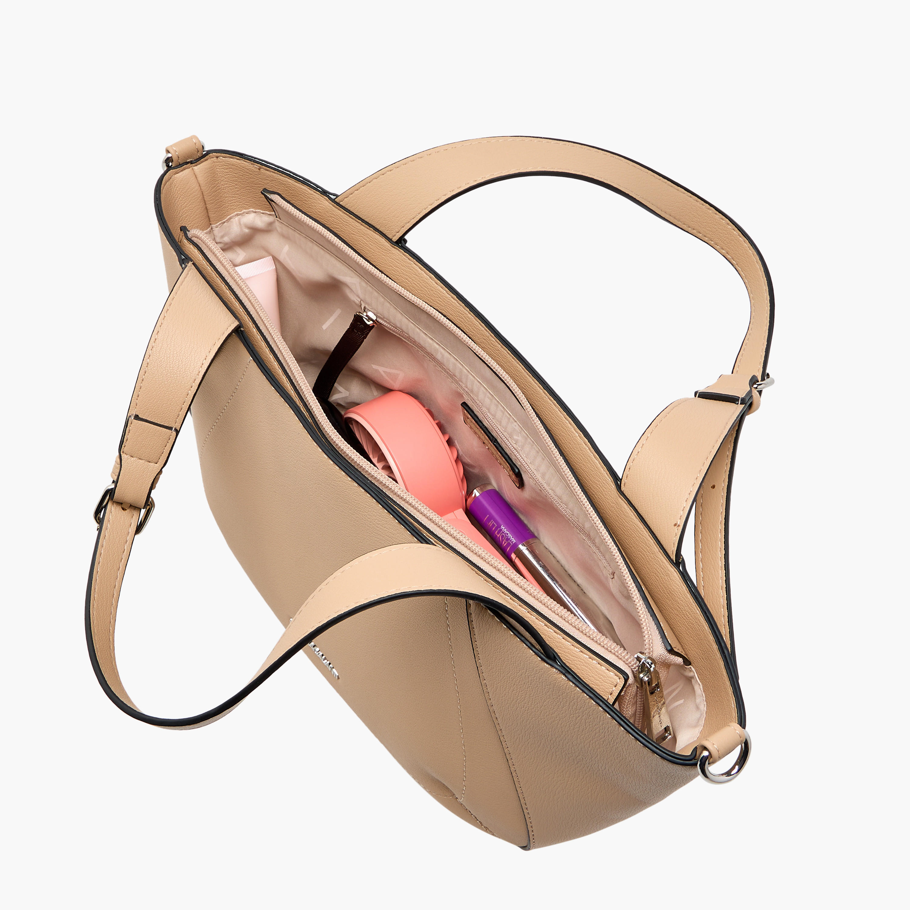 شنطة توتي سادة بحزام قابل للفصل وسحاب إغلاق من مارينا جالانتي-women-bagsandwallets-handbags-image-9