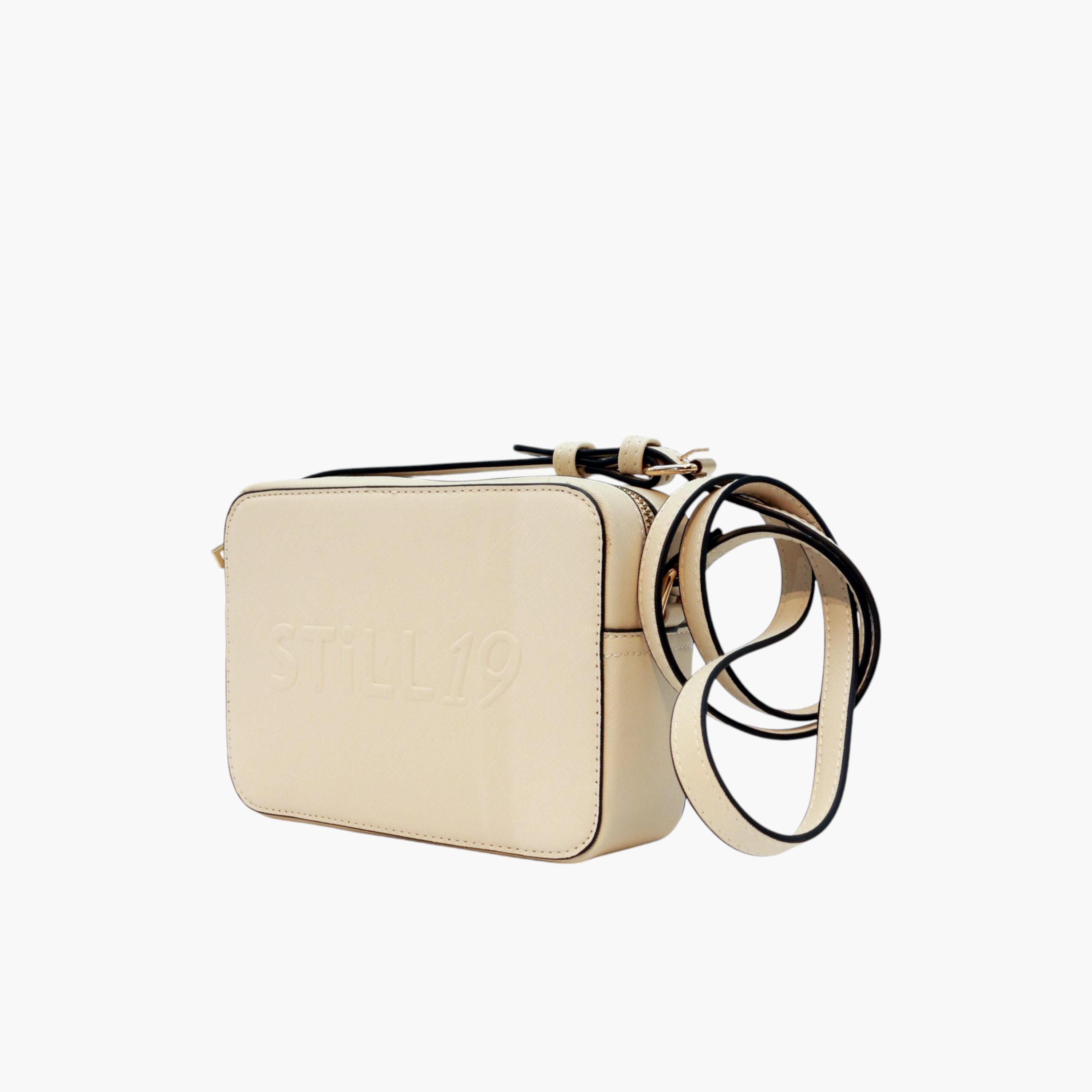 Still 19 Logo Embossed Crossbody Bag with Zip Closure-women-bagsandwallets-handbags-image-2