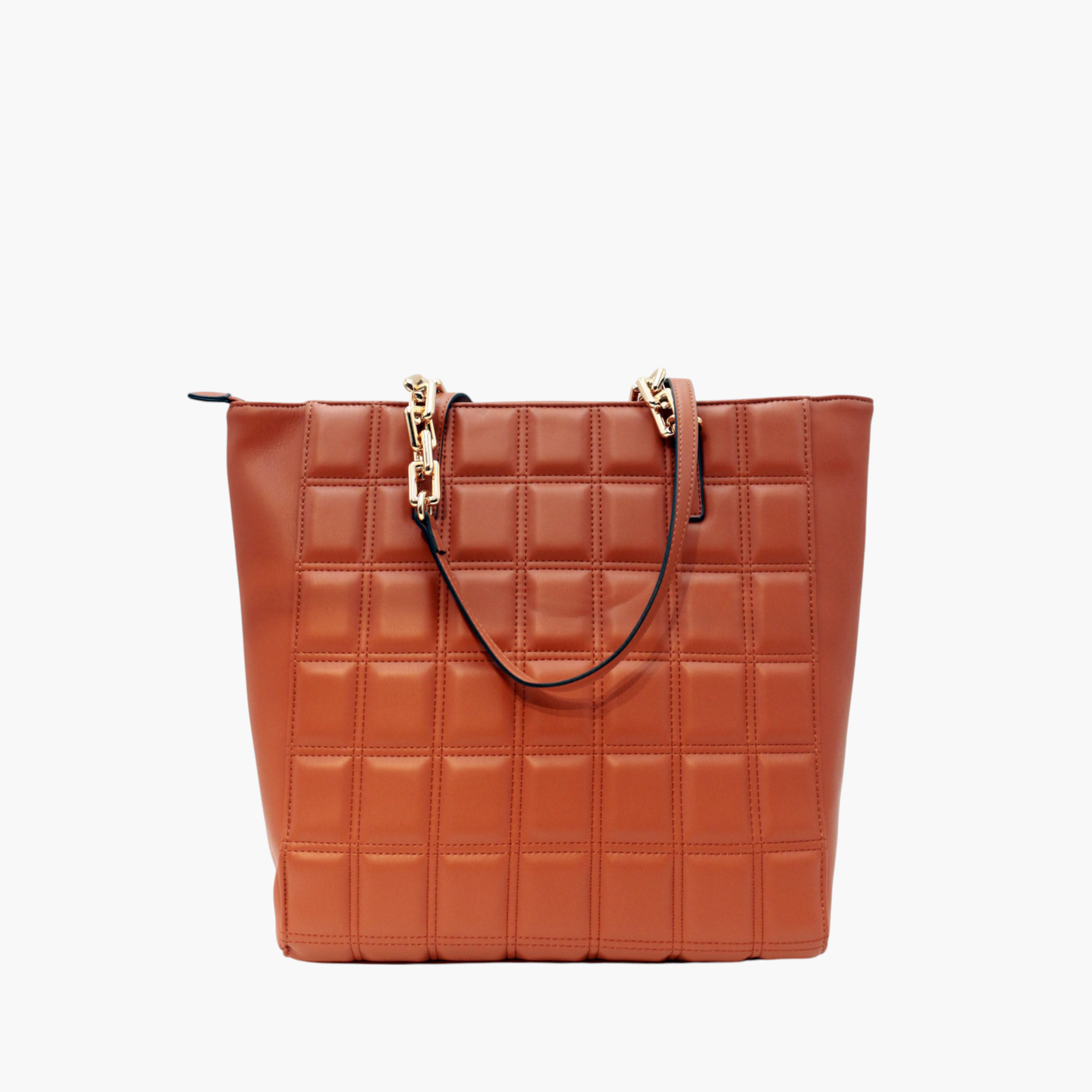Still 19 Textured Tote Bag with Zip Closure and Double Handle-women-bagsandwallets-handbags-image-4