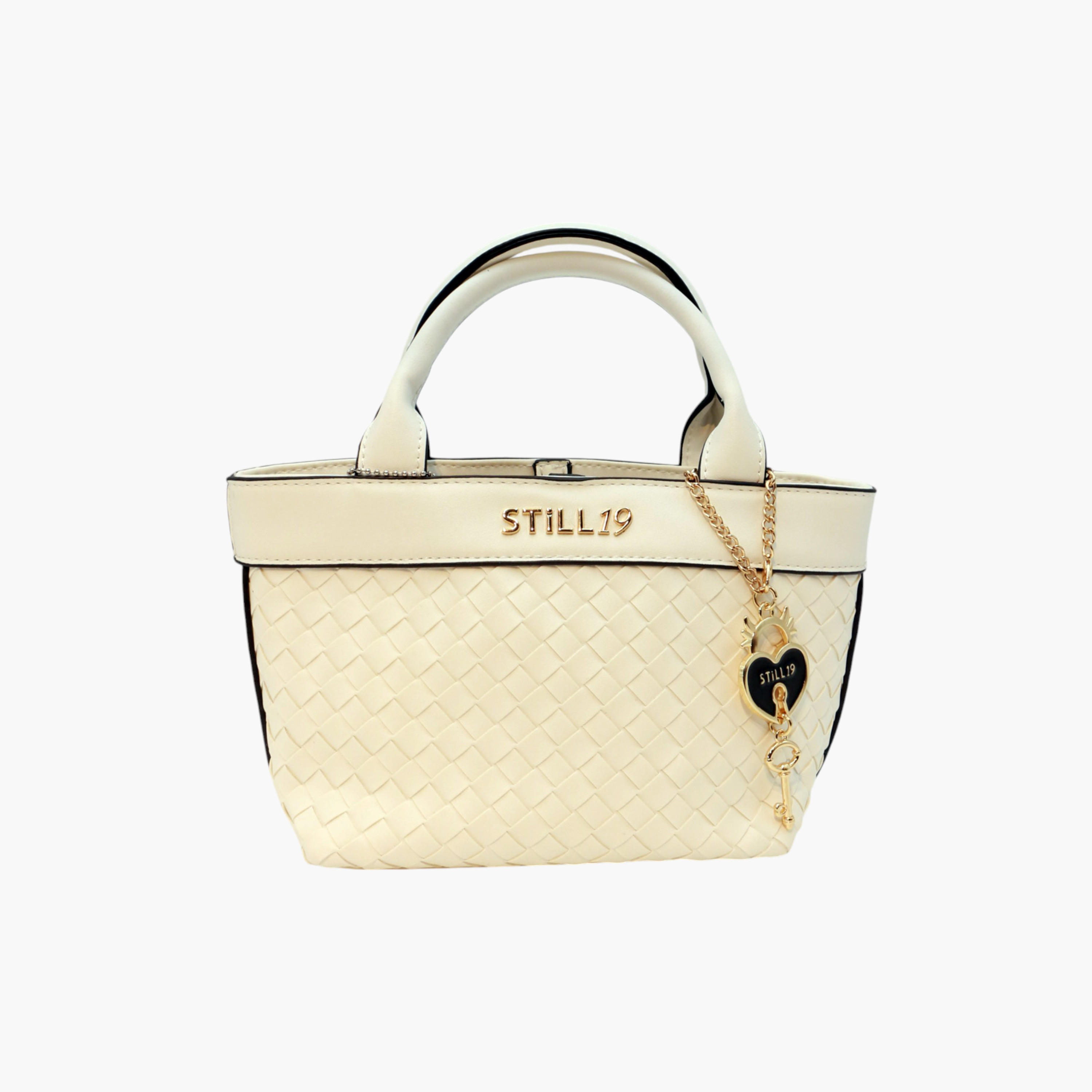 Still 19 Textured Tote Bag with Double Handles-women-bagsandwallets-handbags-image-1