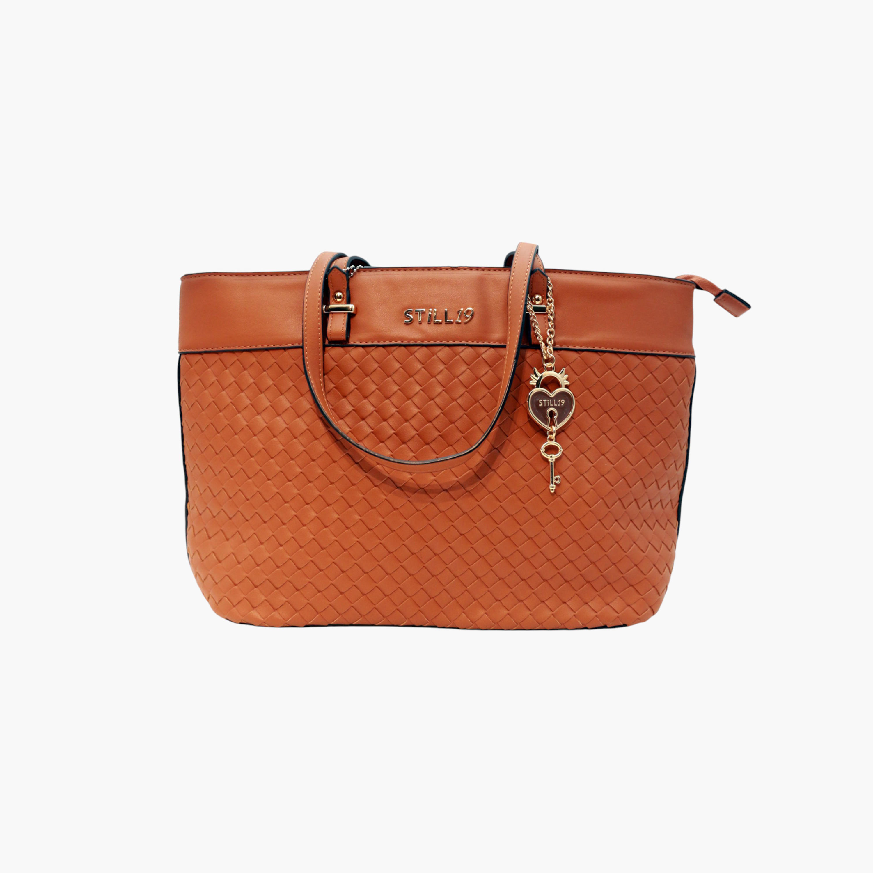 Still 19 Quilted Tote Bag with Double Handle and Zip Closure-women-bagsandwallets-handbags-image-1