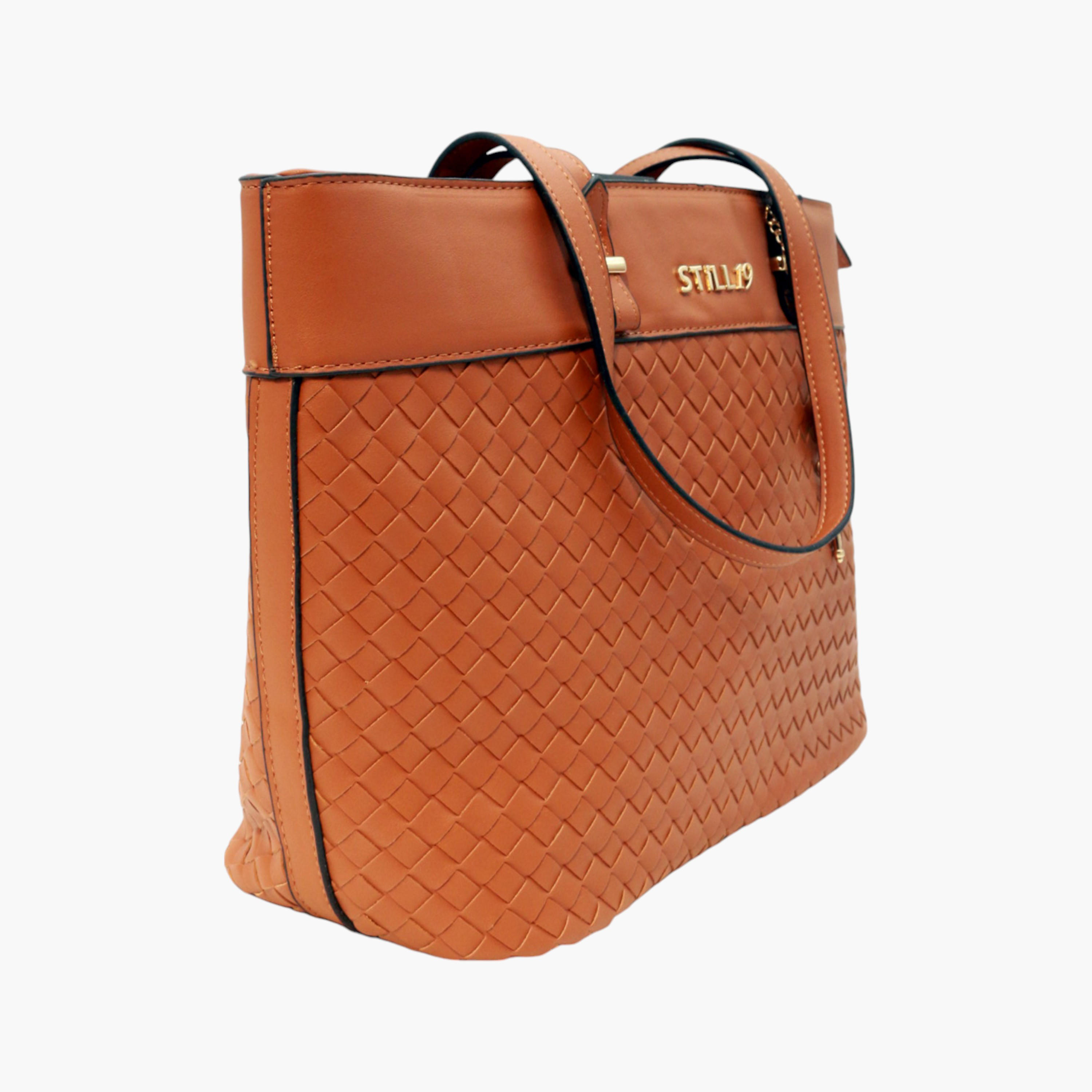 Still 19 Quilted Tote Bag with Double Handle and Zip Closure-women-bagsandwallets-handbags-image-3