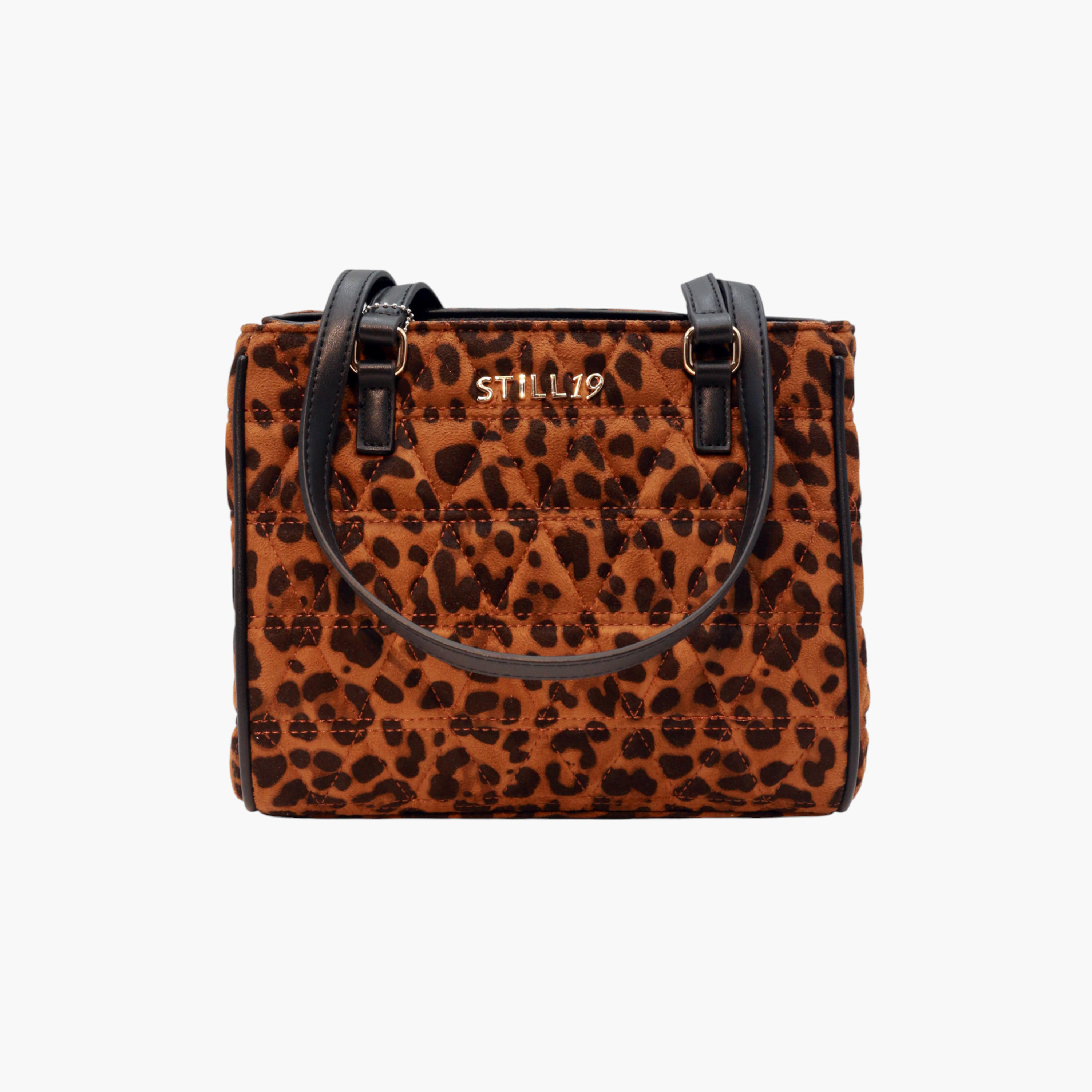 Still 19 Animal Textured Tote Bag with Double Handle-women-bagsandwallets-handbags-image-1
