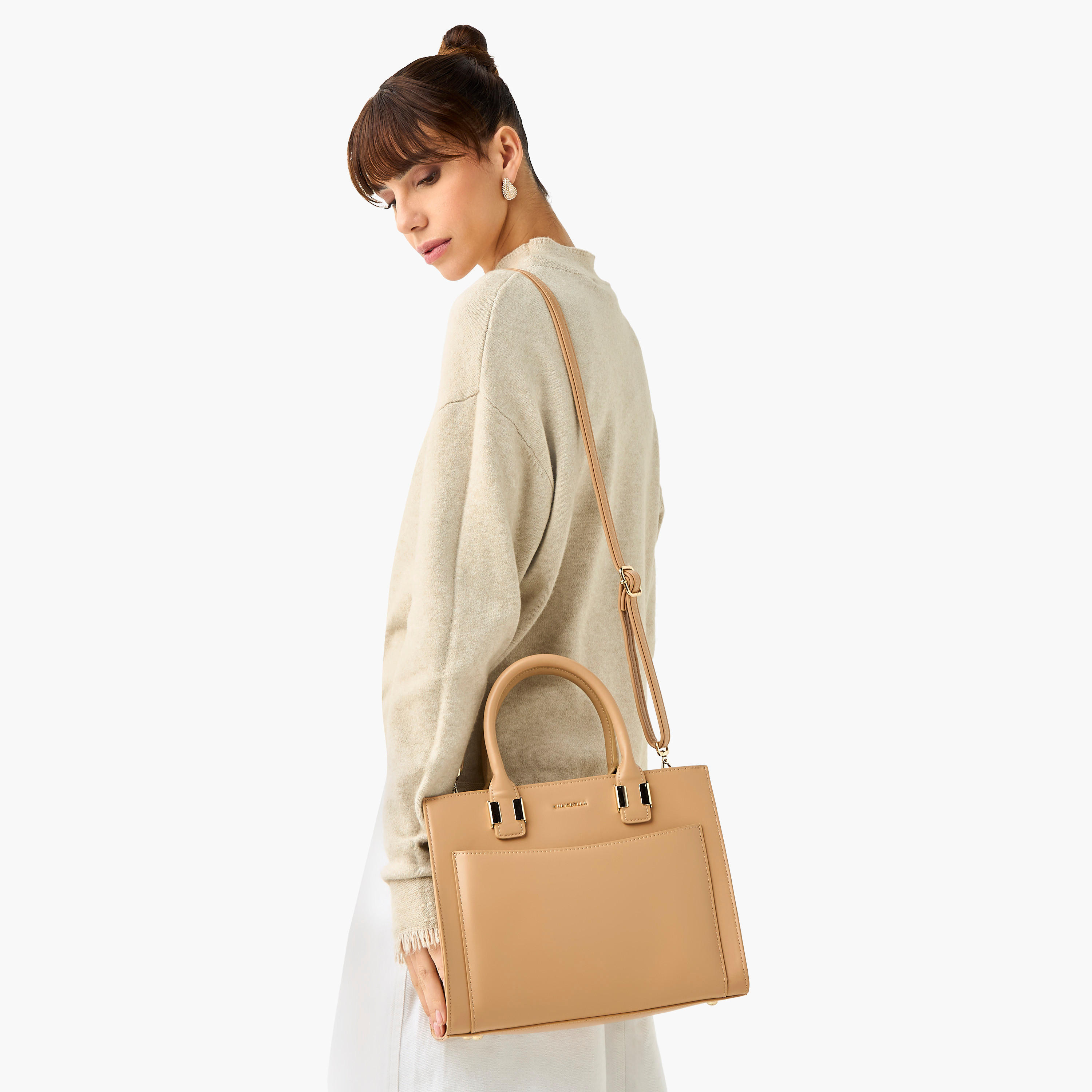 شنطة توتي بارزة الملمس بمقابض علوية ومحفظة بسحاب دائري من كريسبيلا-women-bagsandwallets-handbags-image-10