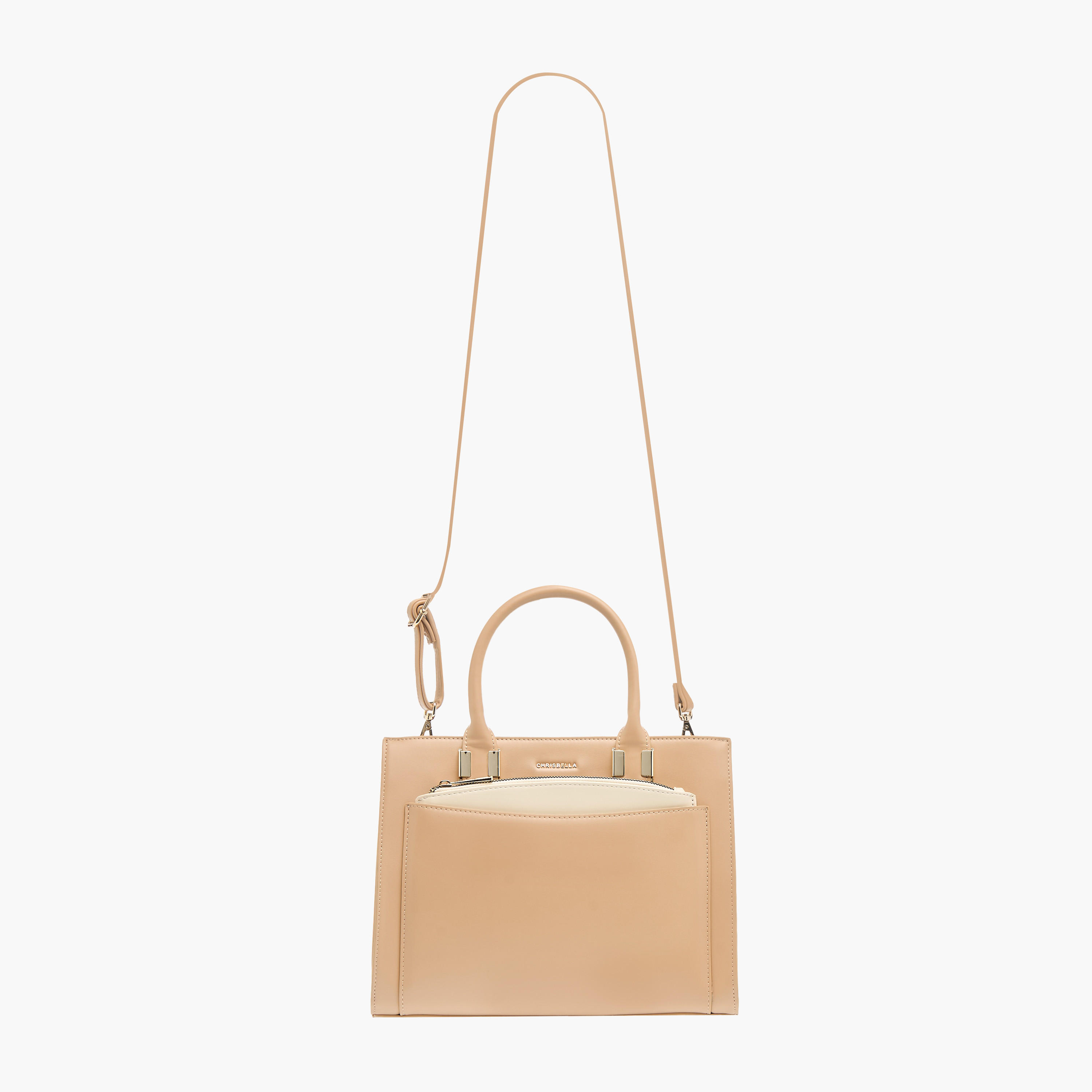شنطة توتي بارزة الملمس بمقابض علوية ومحفظة بسحاب دائري من كريسبيلا-women-bagsandwallets-handbags-image-3