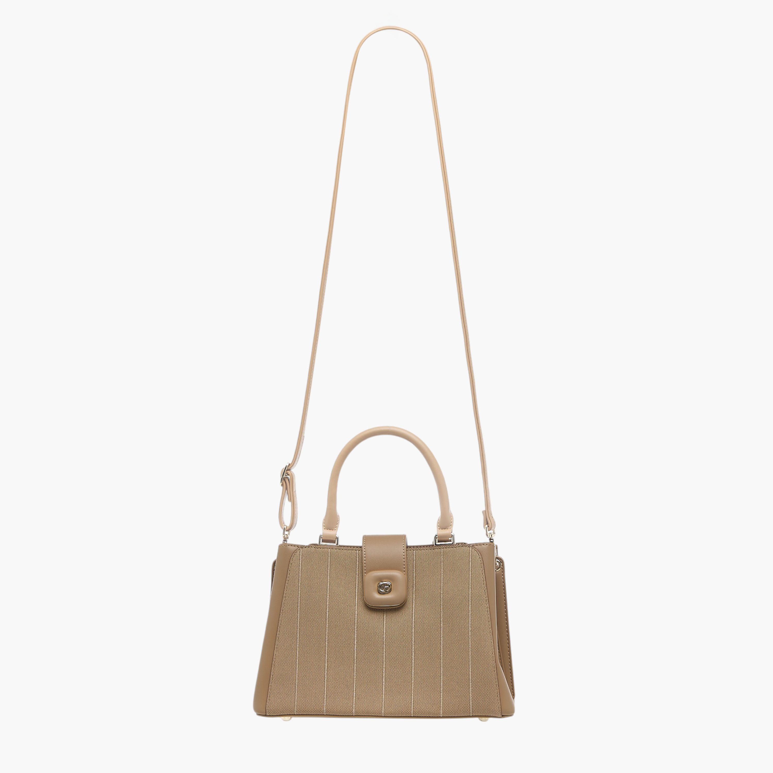 شنطة توتي مخططة بسحاب إغلاق ومحفظة بسحاب دائري من كريسبيلا-women-bagsandwallets-handbags-image-3