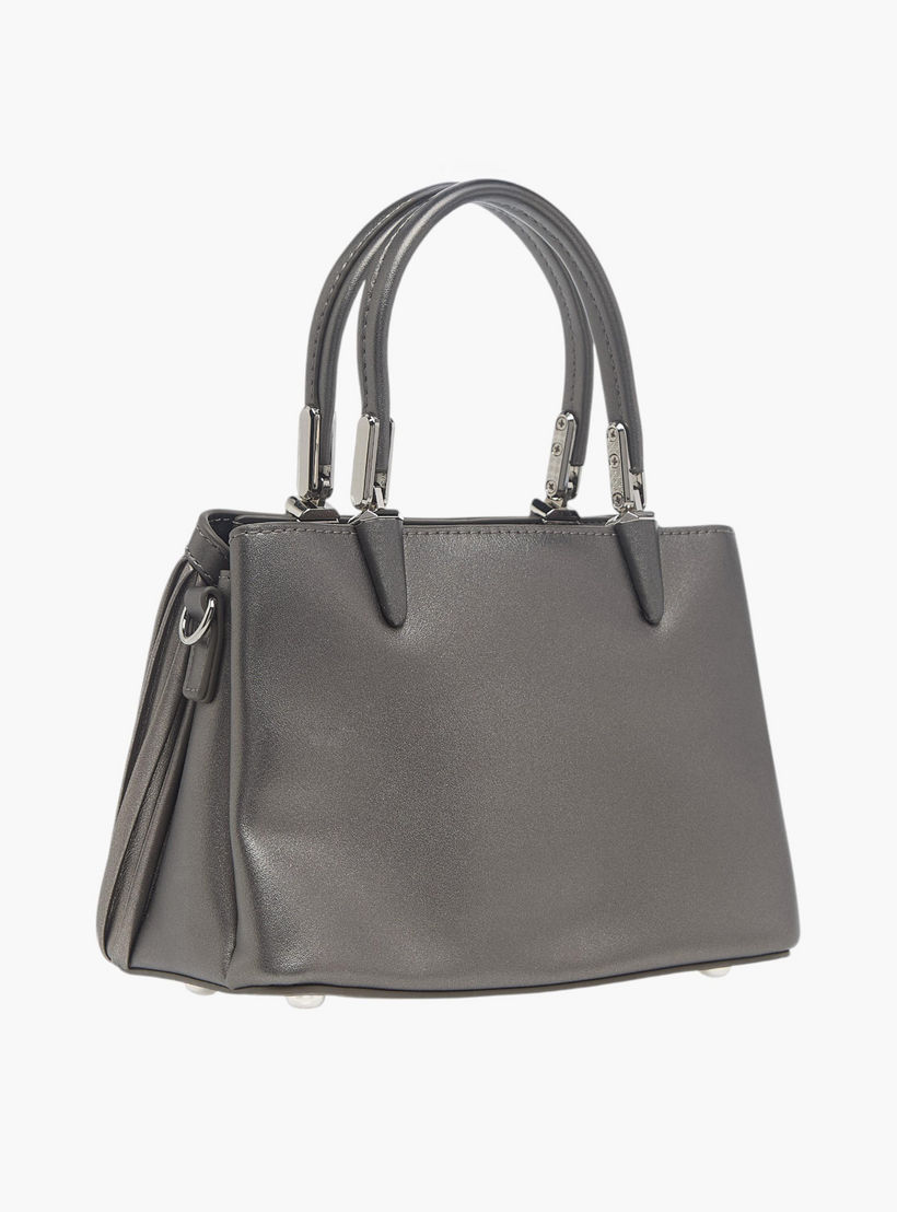 Chrisbella Textured Tote Bag with Top Handles and Adjustable Strap-women-bagsandwallets-handbags-image-4