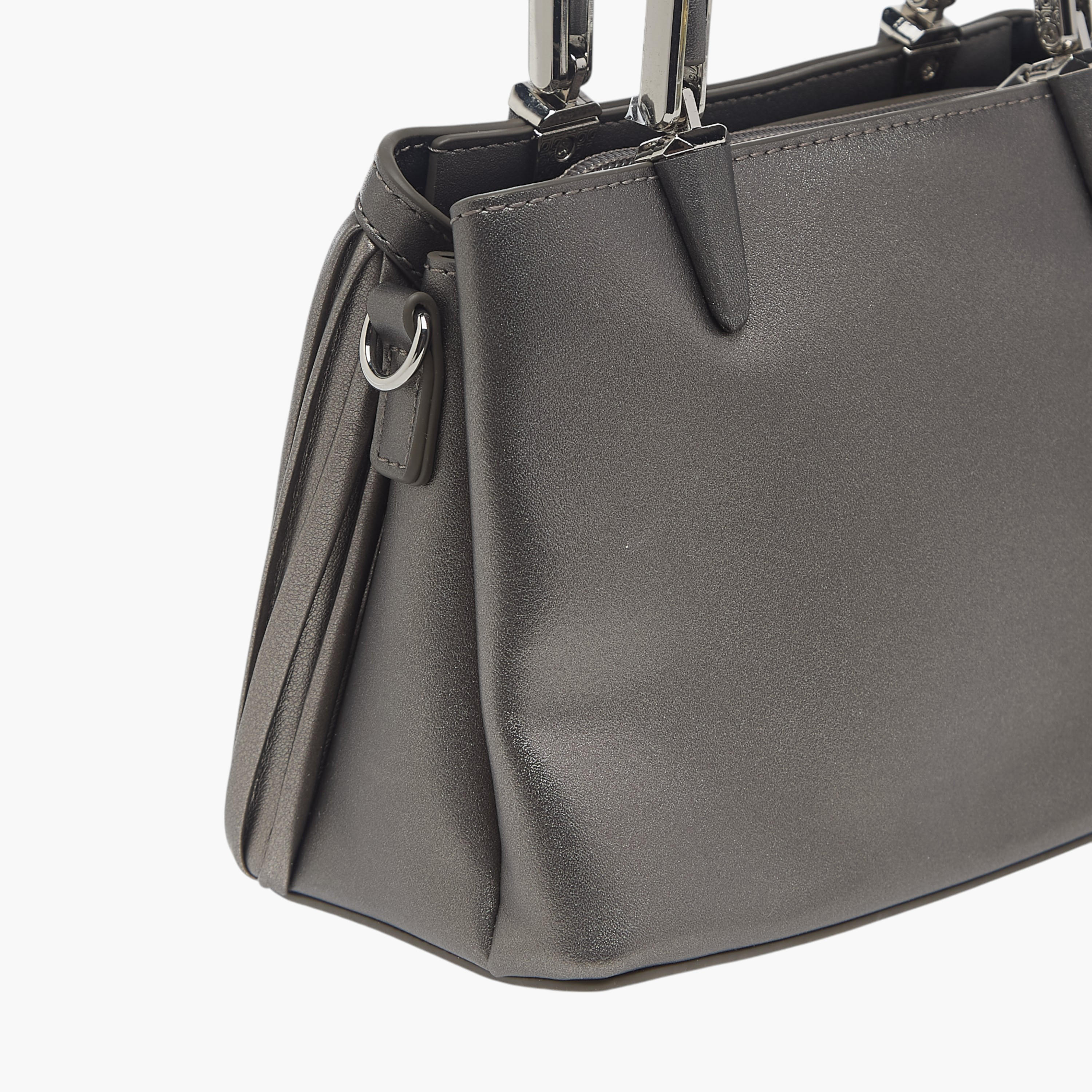 Chrisbella Textured Tote Bag with Top Handles and Adjustable Strap-women-bagsandwallets-handbags-image-6