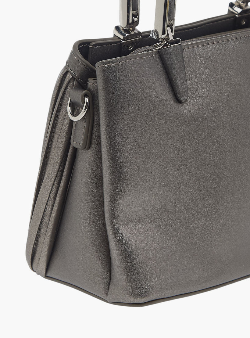 Chrisbella Textured Tote Bag with Top Handles and Adjustable Strap-women-bagsandwallets-handbags-image-6