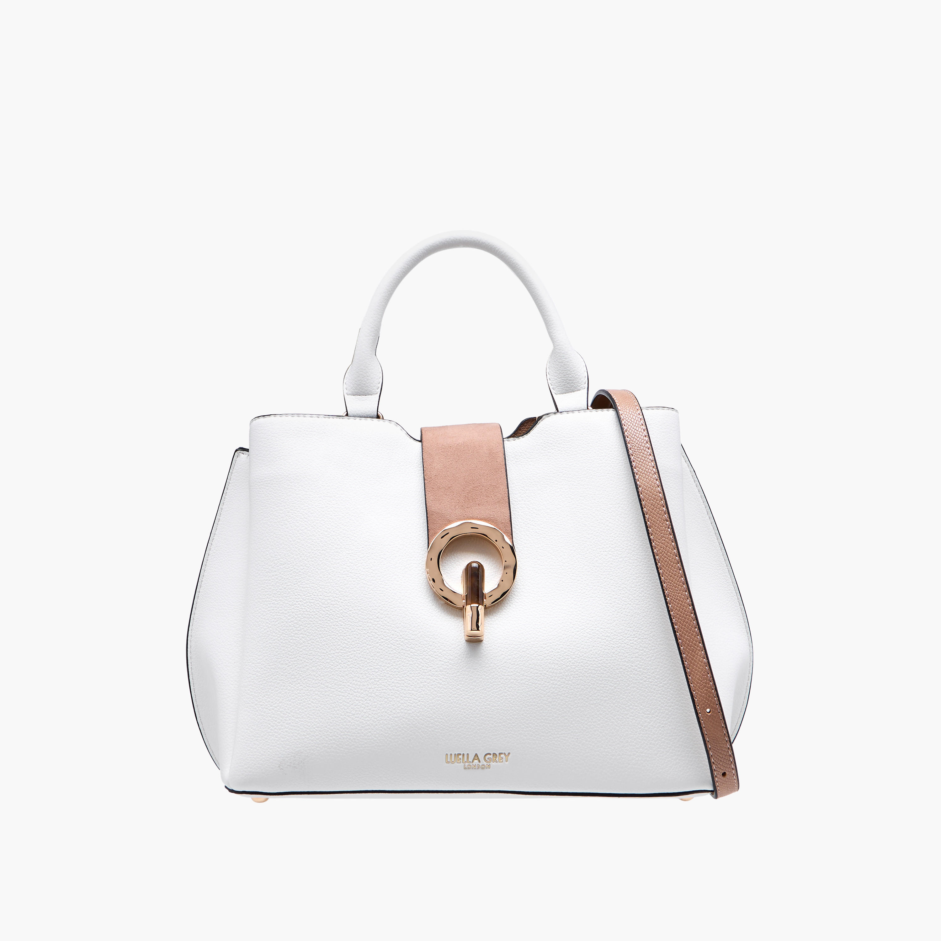 LUELLA GREY Textured Tote Bag with Double Handles and Detachable Strap-women-bagsandwallets-handbags-image-1