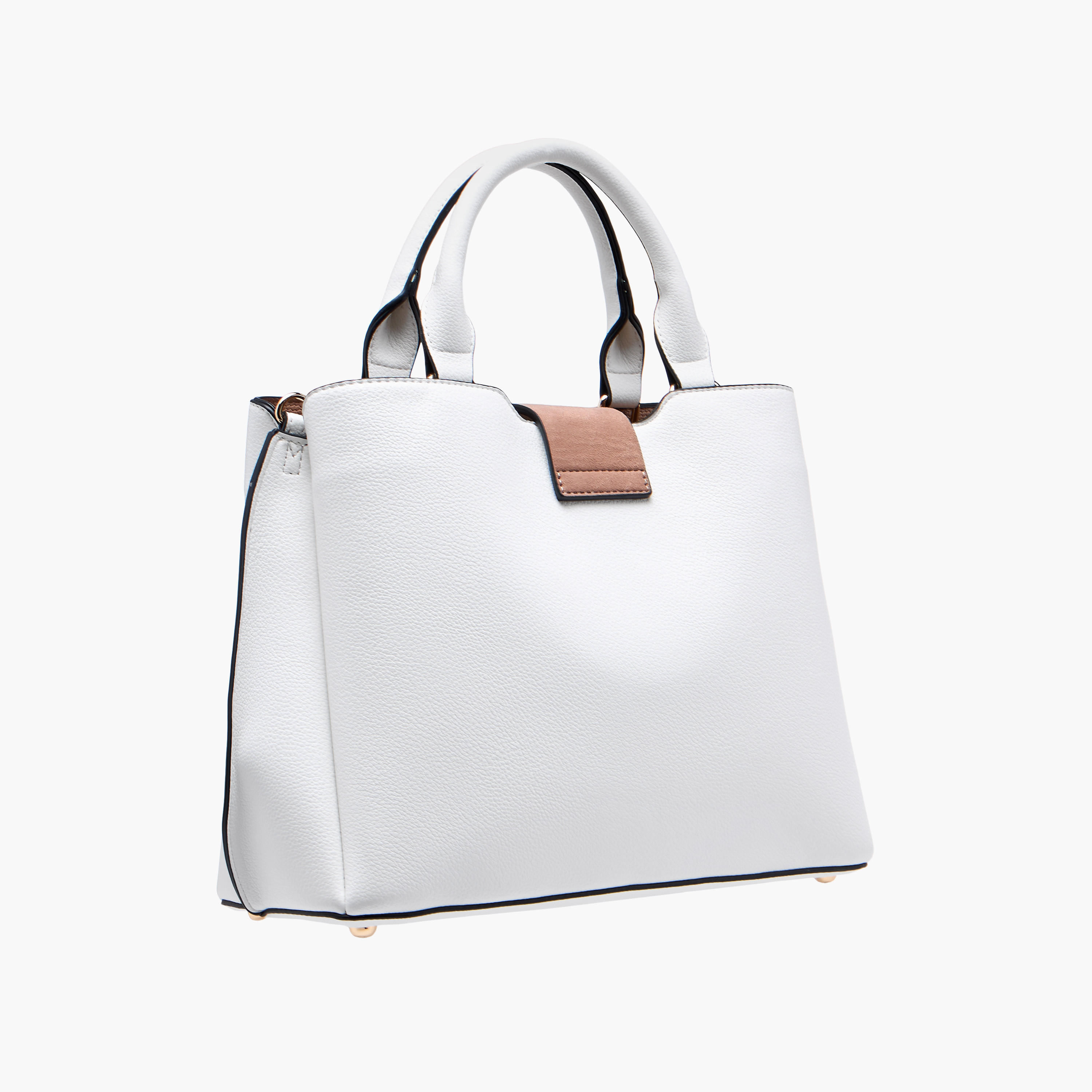 LUELLA GREY Textured Tote Bag with Double Handles and Detachable Strap-women-bagsandwallets-handbags-image-4