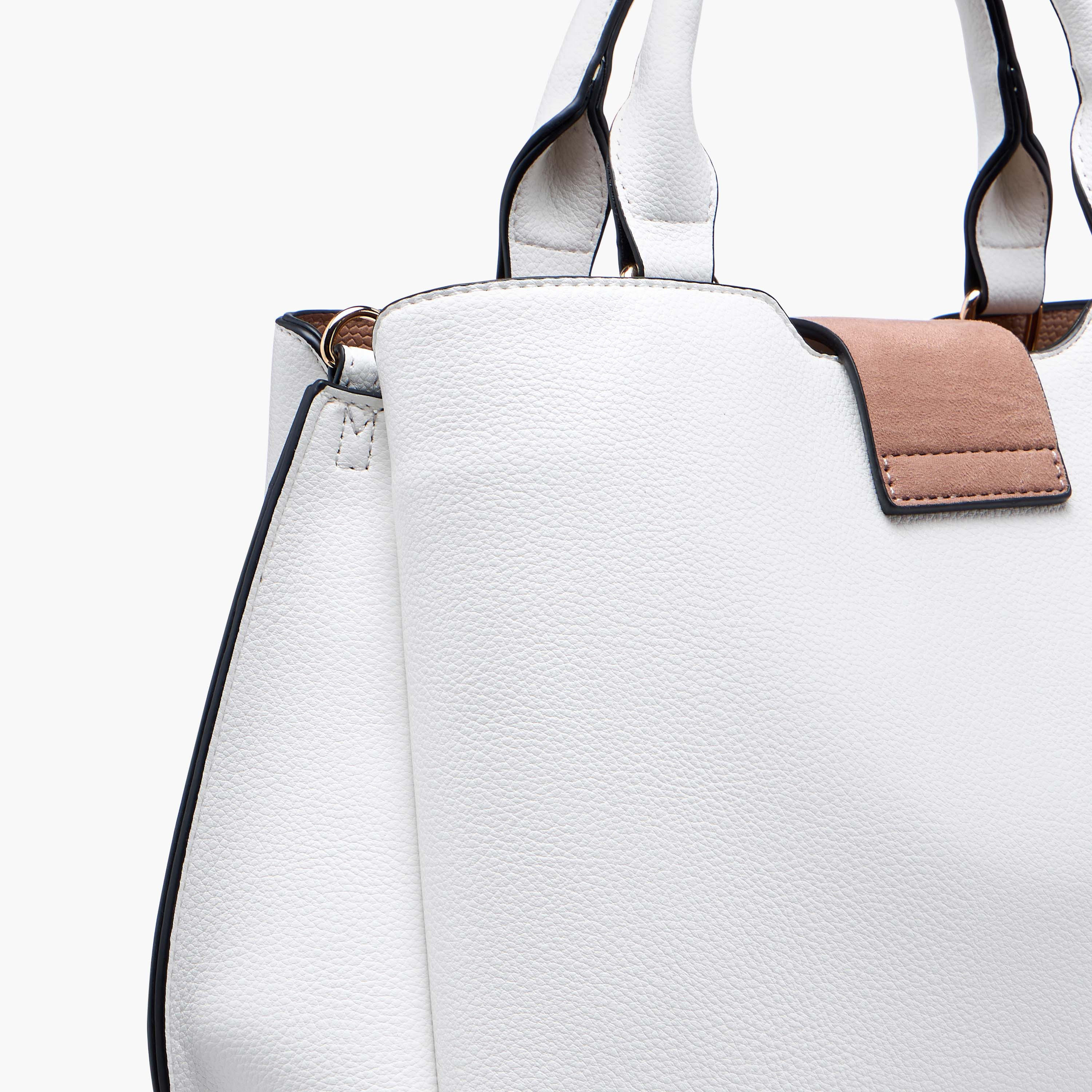 LUELLA GREY Textured Tote Bag with Double Handles and Detachable Strap-women-bagsandwallets-handbags-image-6