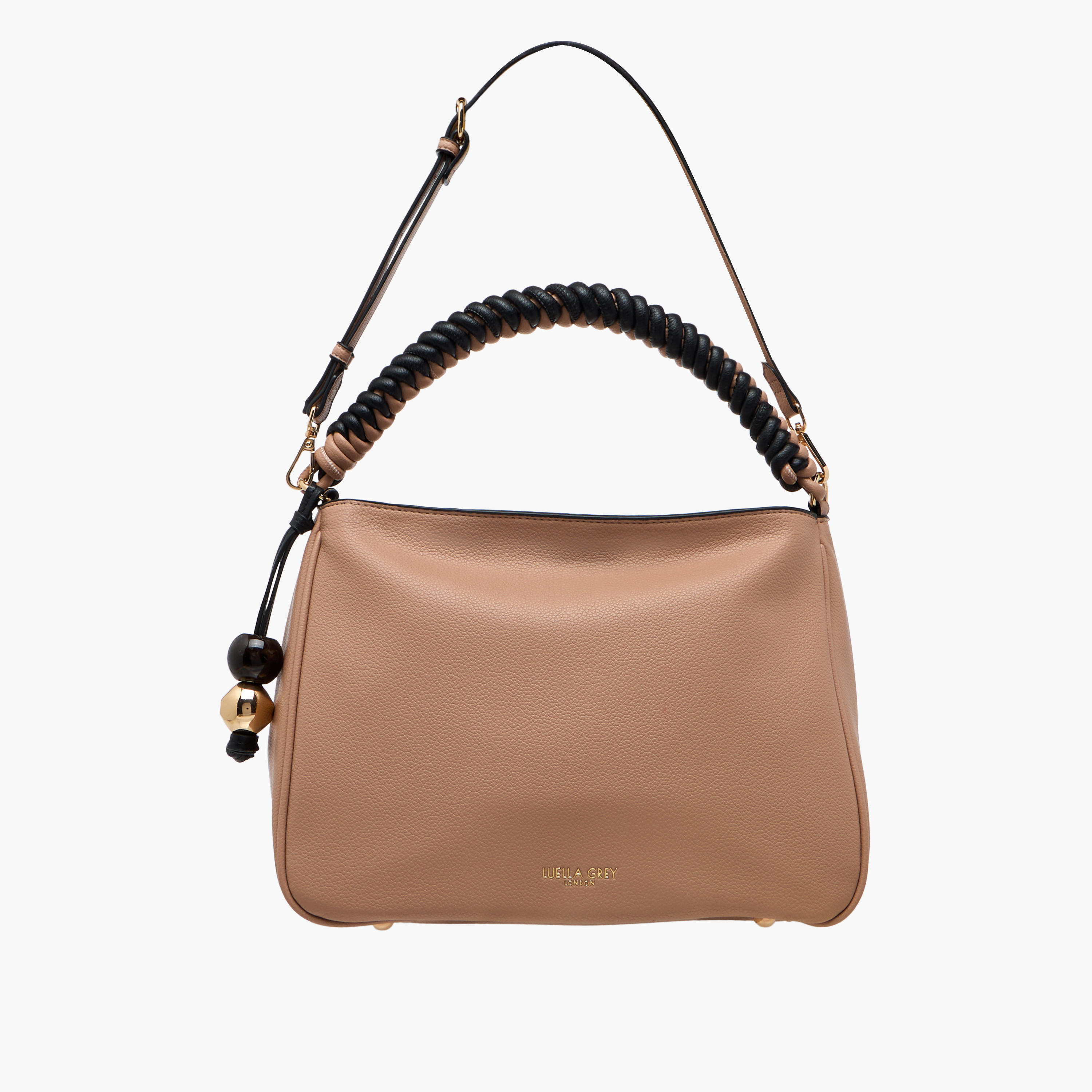 شنطة توتي بارزة الملمس بسحاب إغلاق وحزام قابل للفصل من لويلا جراي-women-bagsandwallets-handbags-image-2
