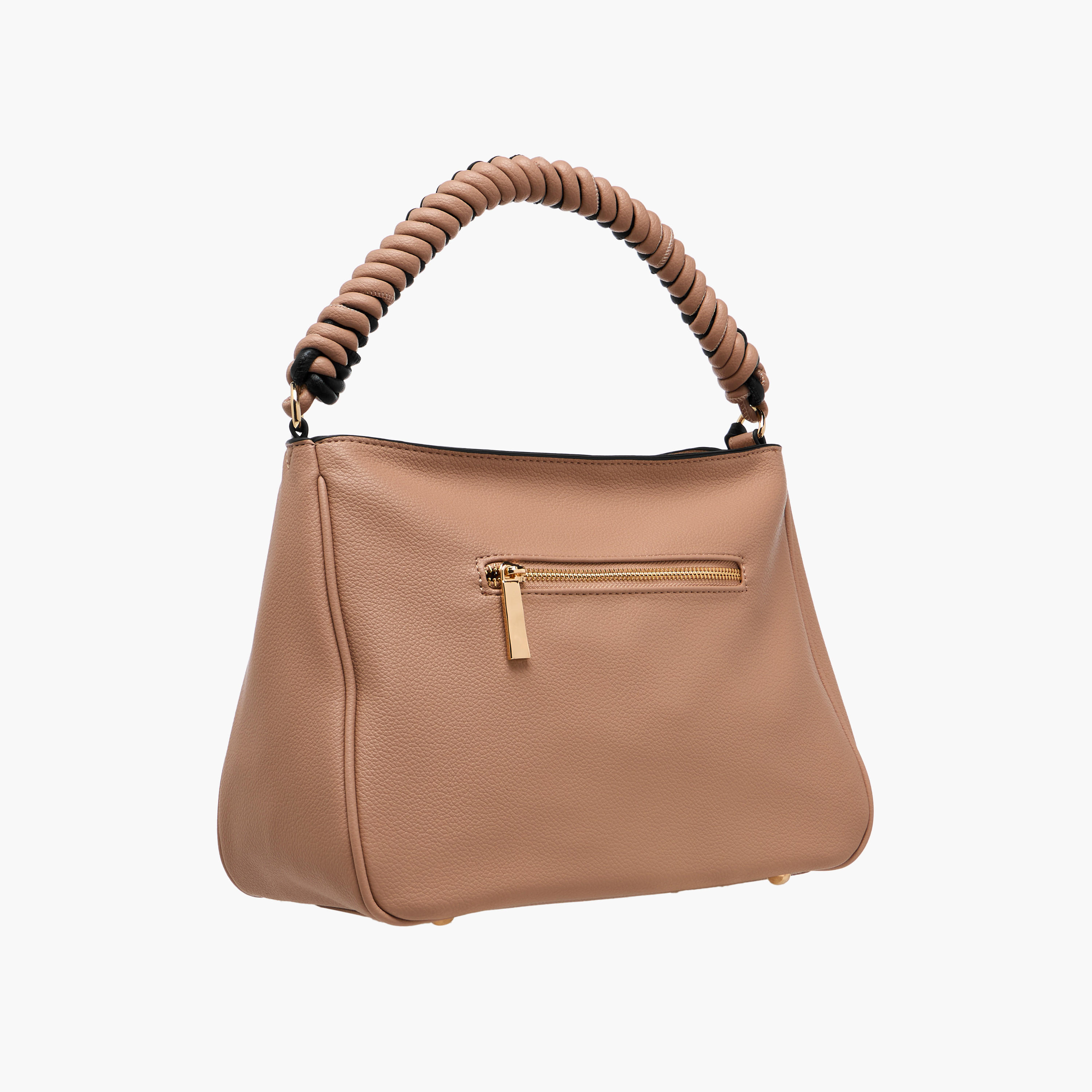 شنطة توتي بارزة الملمس بسحاب إغلاق وحزام قابل للفصل من لويلا جراي-women-bagsandwallets-handbags-image-3
