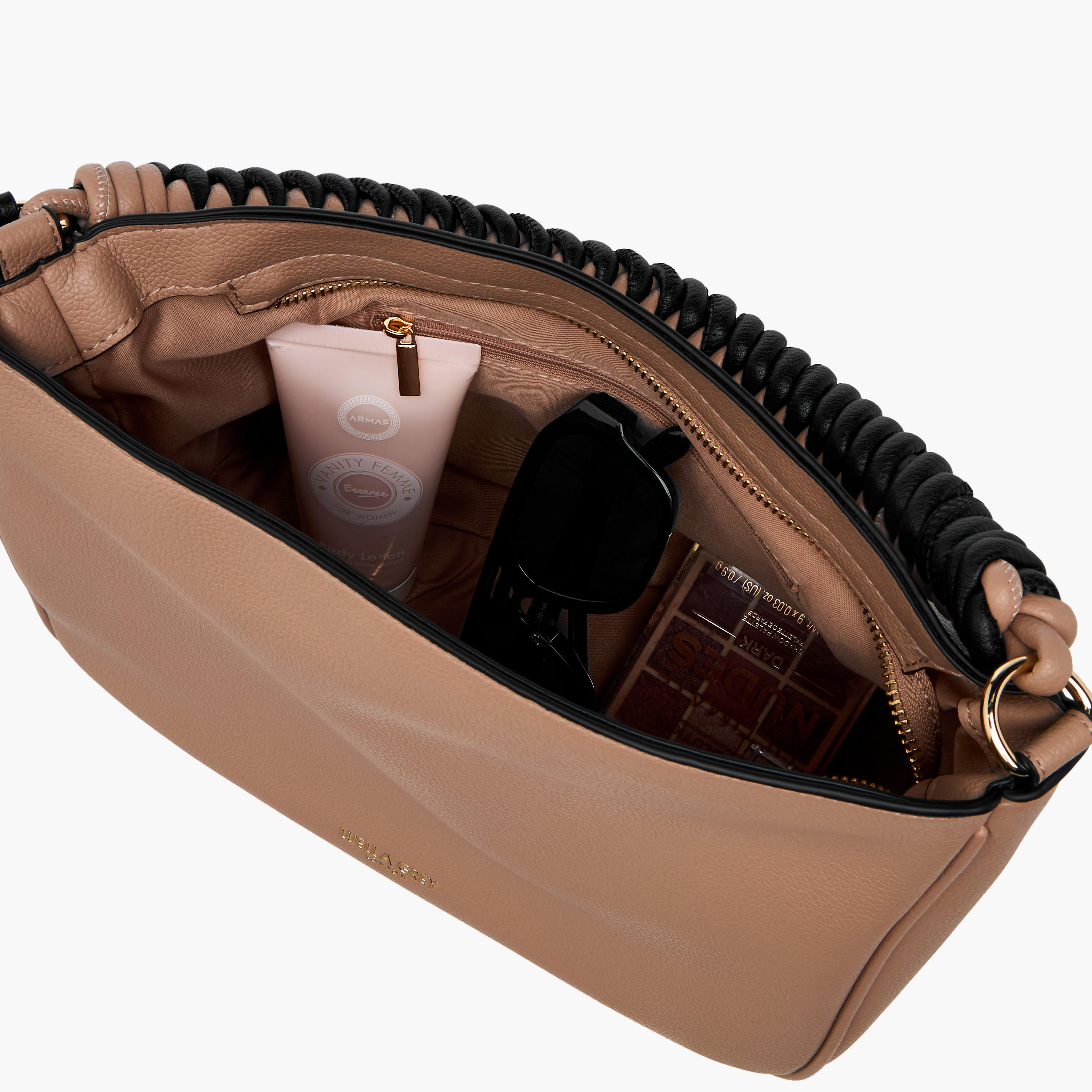 شنطة توتي بارزة الملمس بسحاب إغلاق وحزام قابل للفصل من لويلا جراي-women-bagsandwallets-handbags-image-7