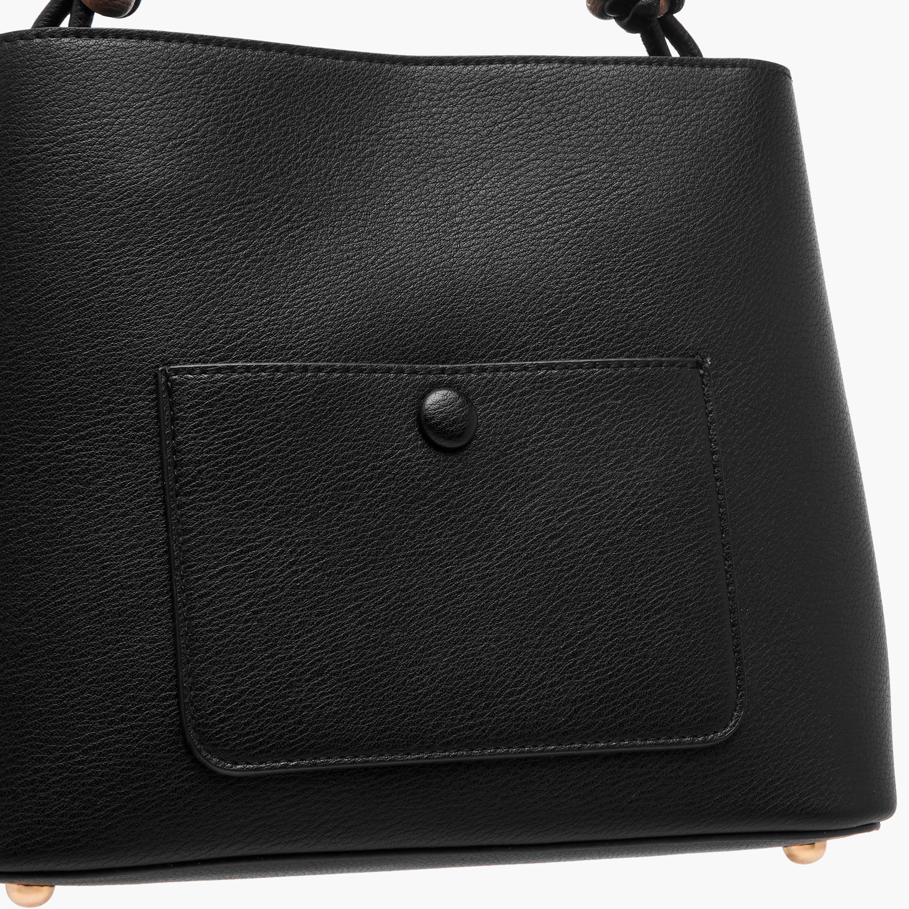 LUELLA GREY Textured Shoulder Bag with Coiled Handle and Zip Closure-women-bagsandwallets-handbags-image-7