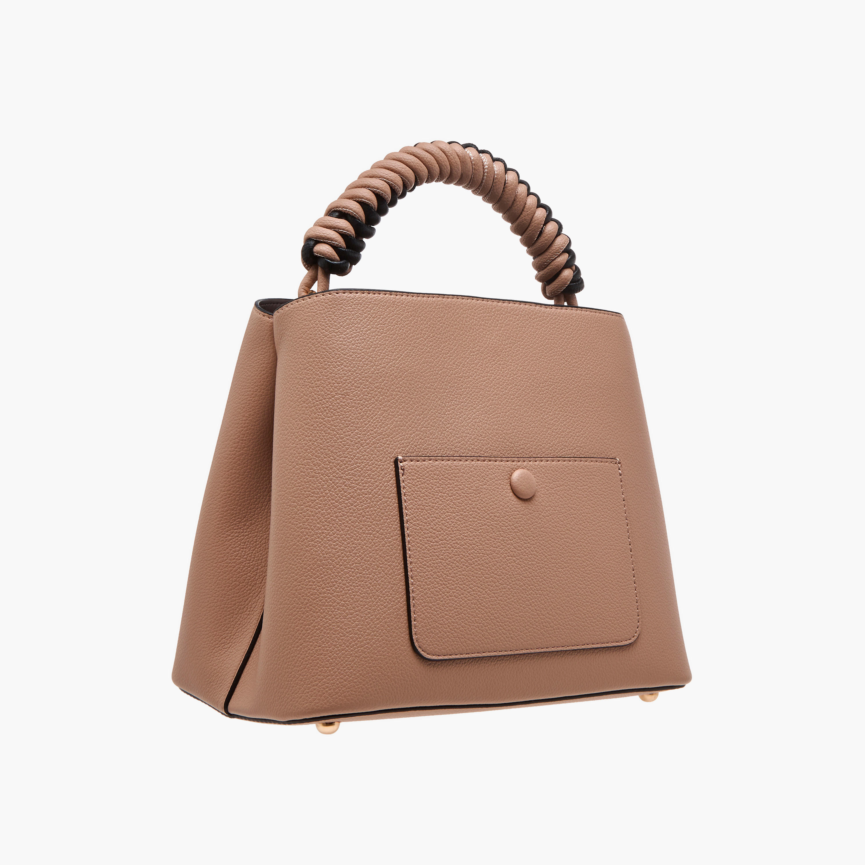 LUELLA GREY Textured Shoulder Bag with Coiled Handle and Zip Closure-women-bagsandwallets-handbags-image-4