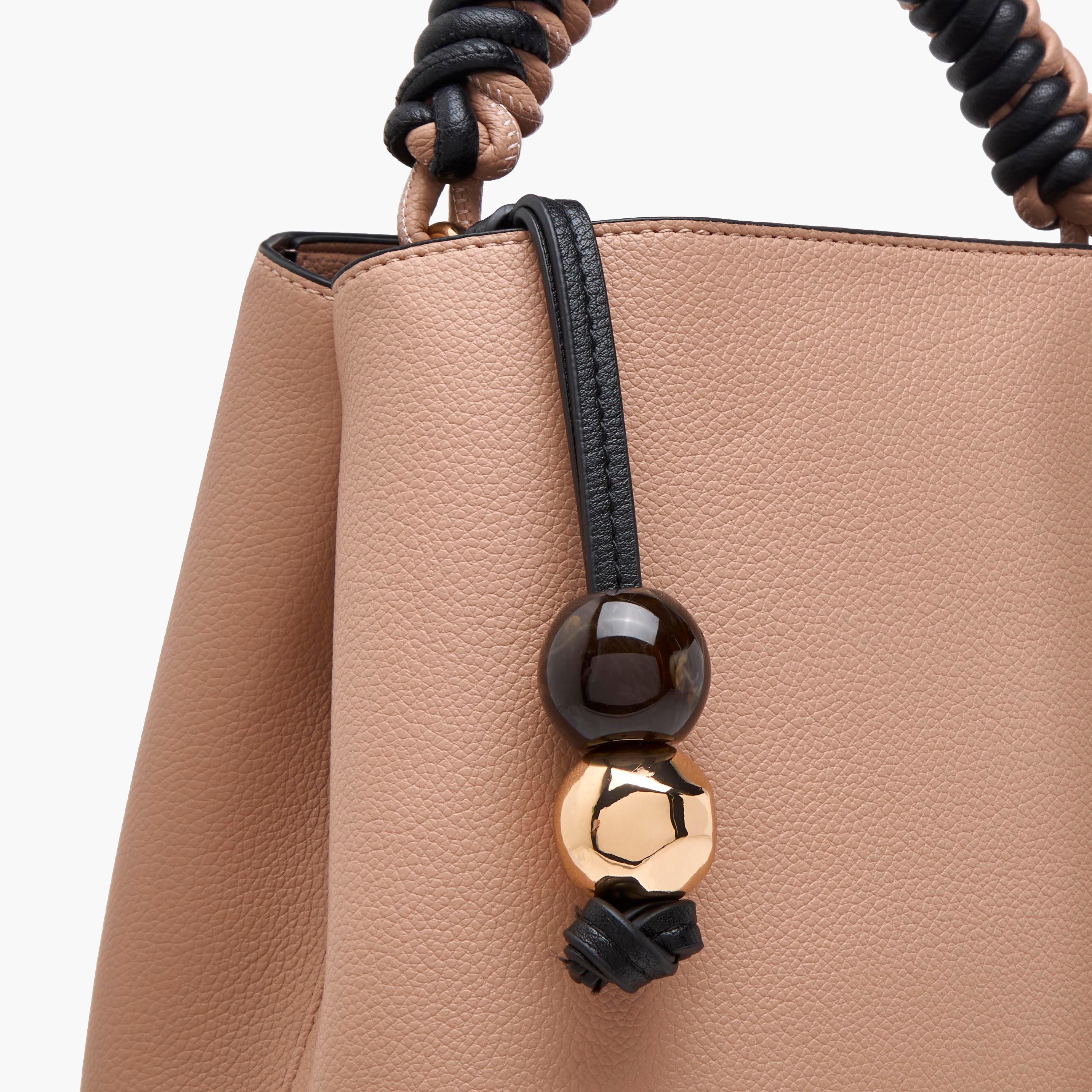 LUELLA GREY Textured Shoulder Bag with Coiled Handle and Zip Closure-women-bagsandwallets-handbags-image-5