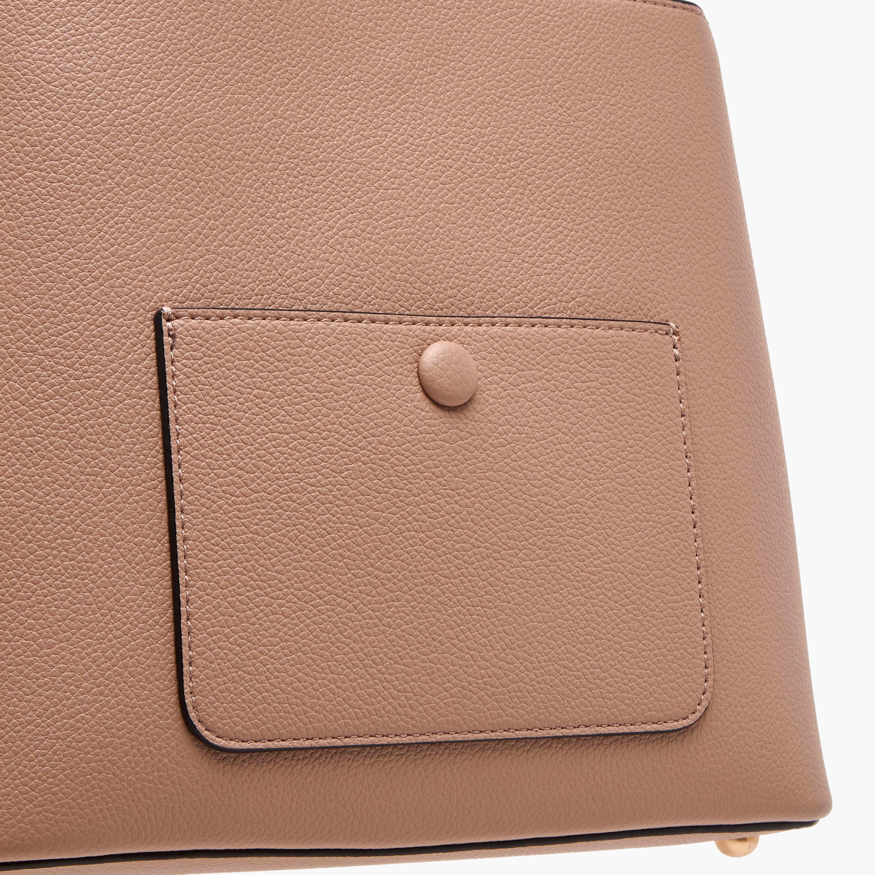 LUELLA GREY Textured Shoulder Bag with Coiled Handle and Zip Closure-women-bagsandwallets-handbags-image-7
