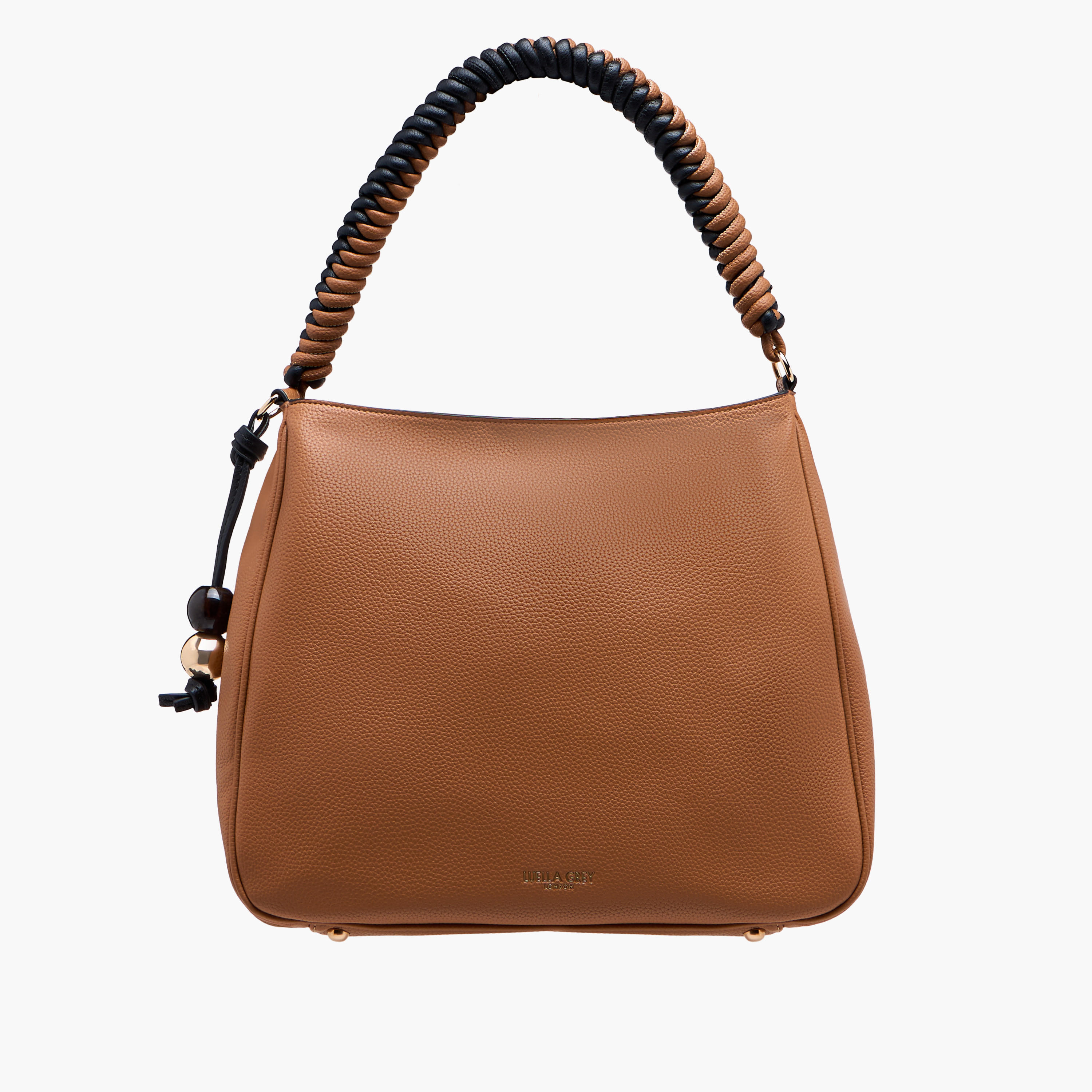 شنطة توتي سادة بسحاب إغلاق ودلاية من لولا جراي-women-bagsandwallets-handbags-image-1