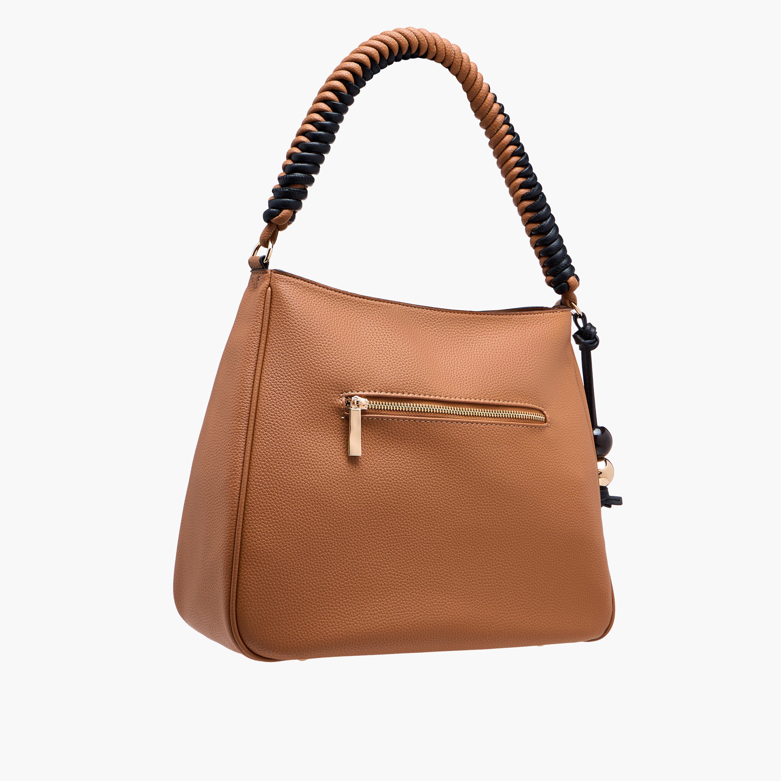 شنطة توتي سادة بسحاب إغلاق ودلاية من لولا جراي-women-bagsandwallets-handbags-image-4