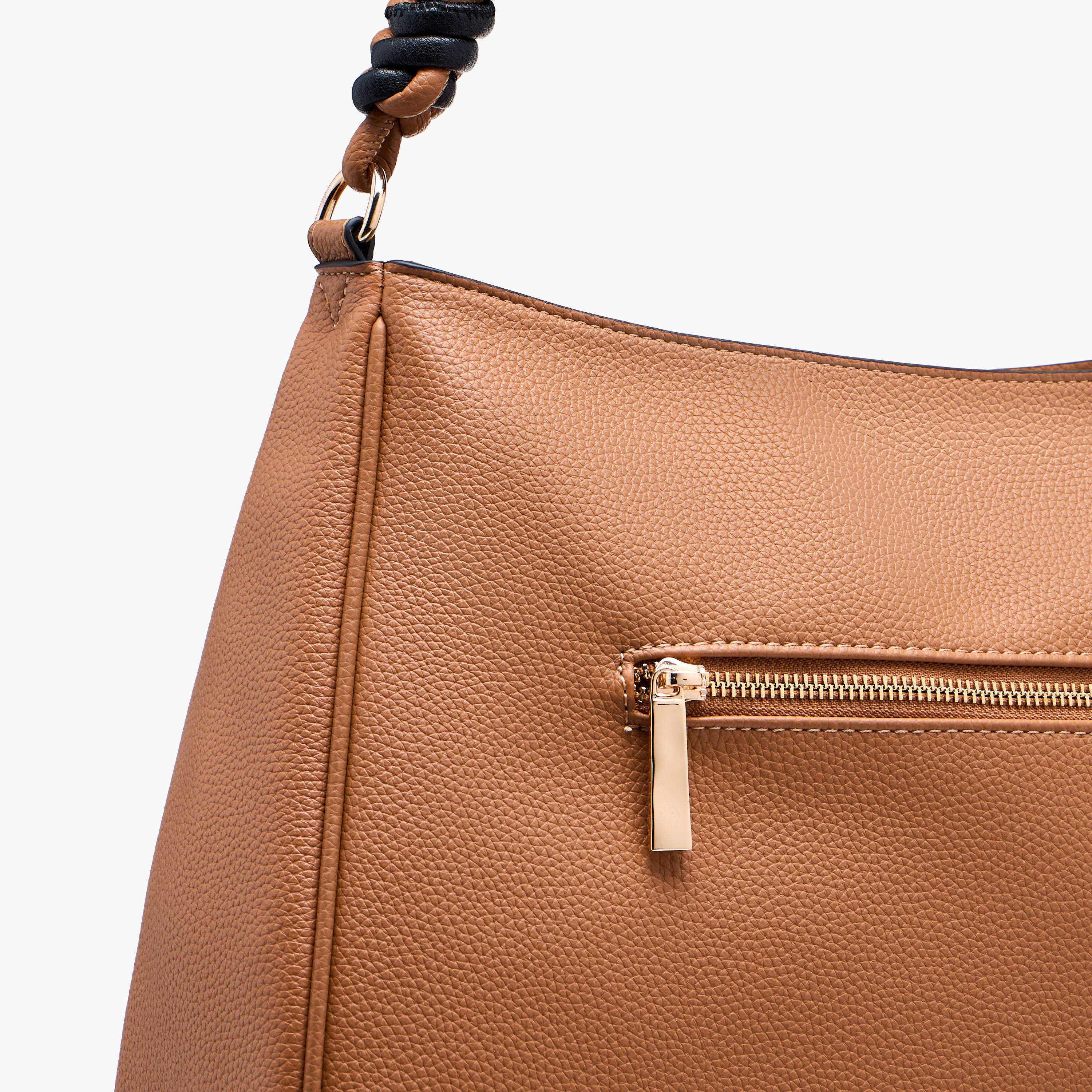 شنطة توتي سادة بسحاب إغلاق ودلاية من لولا جراي-women-bagsandwallets-handbags-image-6